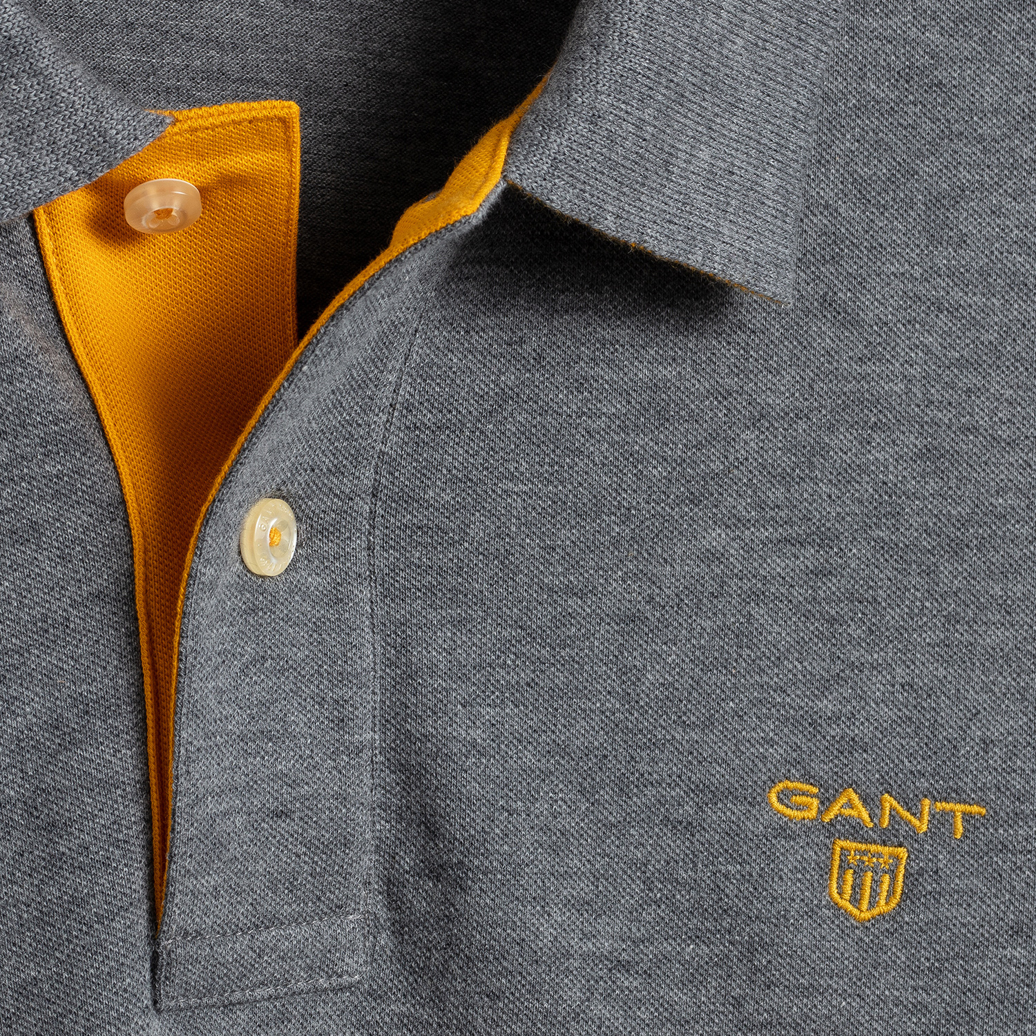 Erkek Gri Uzun Kollu Pique Polo