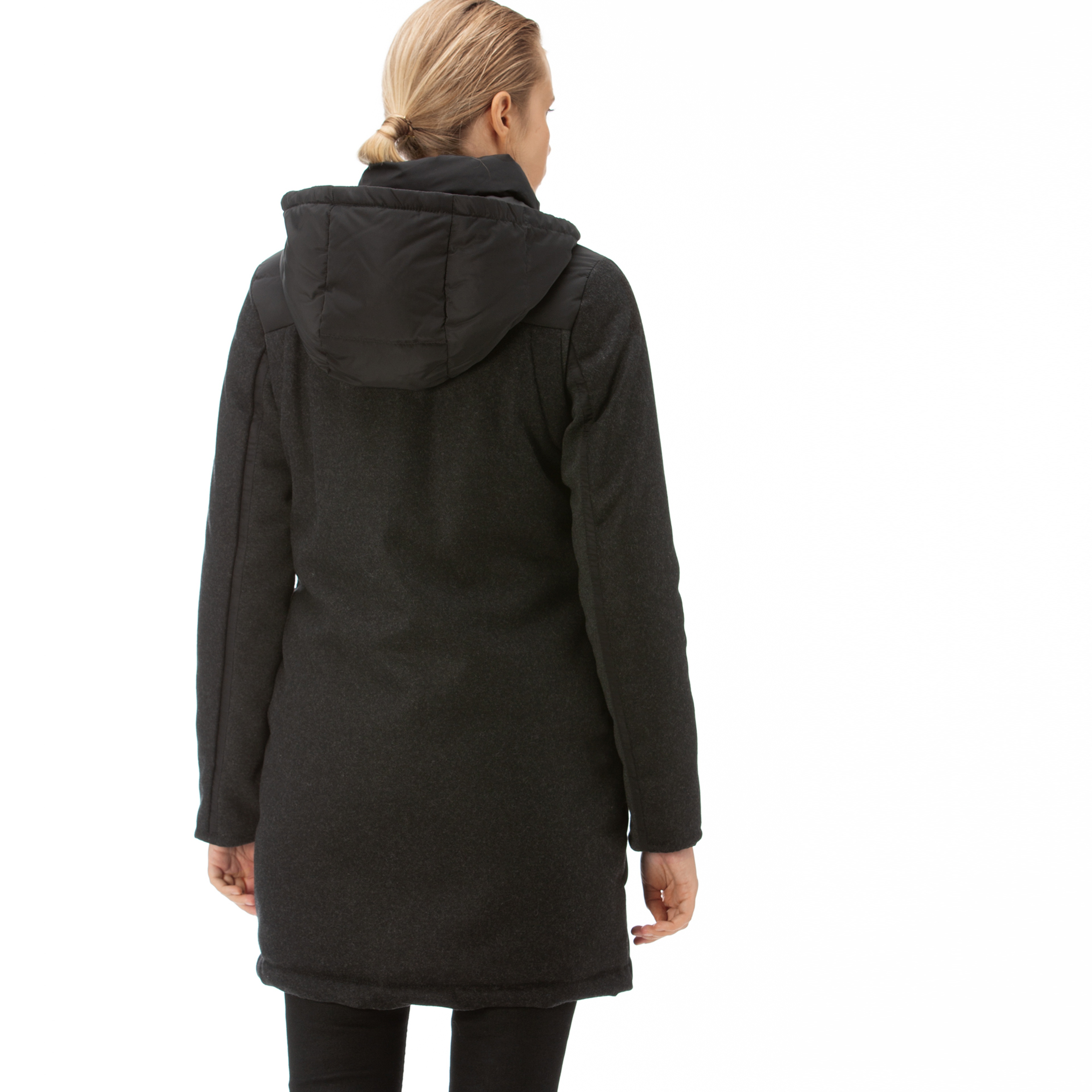 Lacoste Kadın Siyah Kapitone Mont