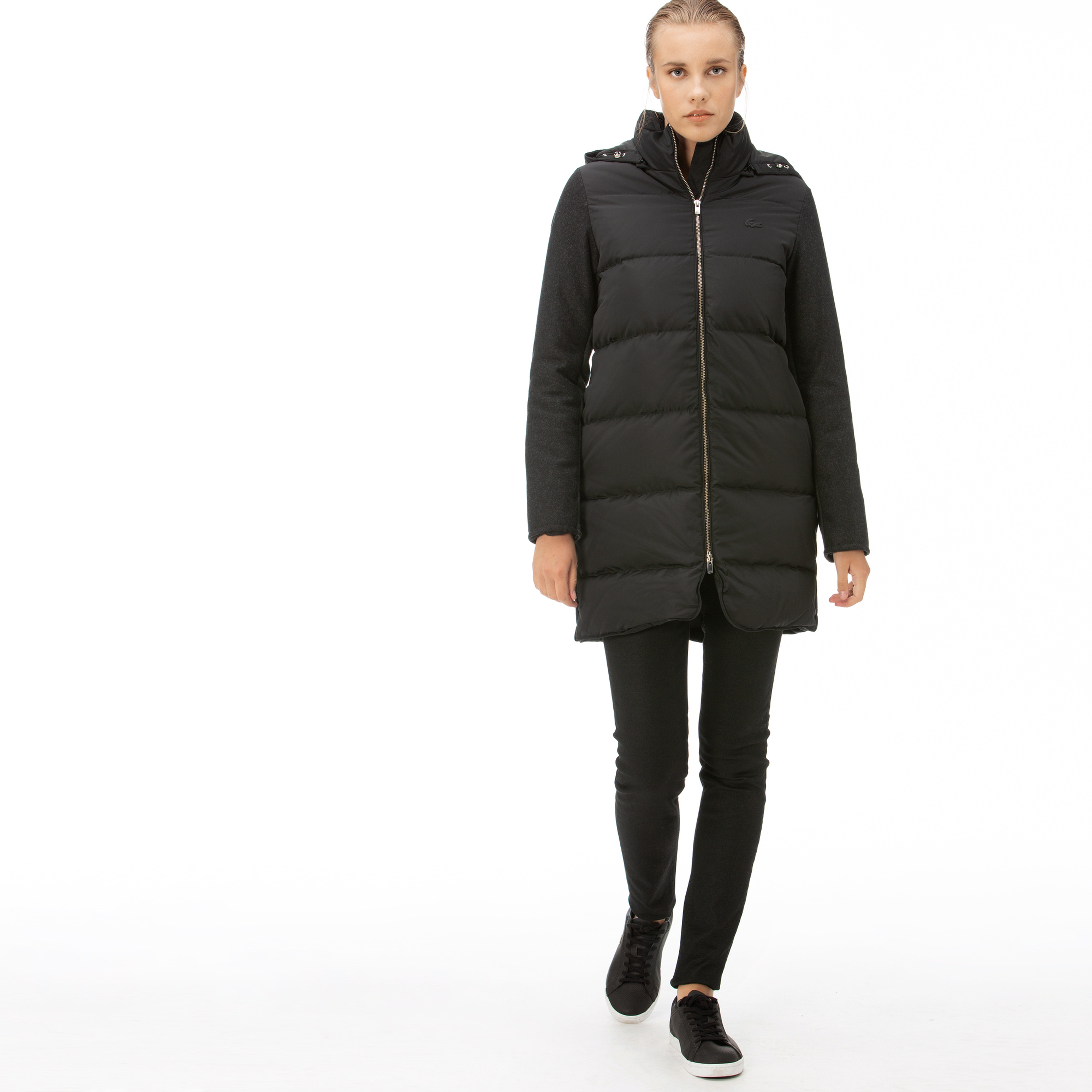 Lacoste Kadın Siyah Kapitone Mont