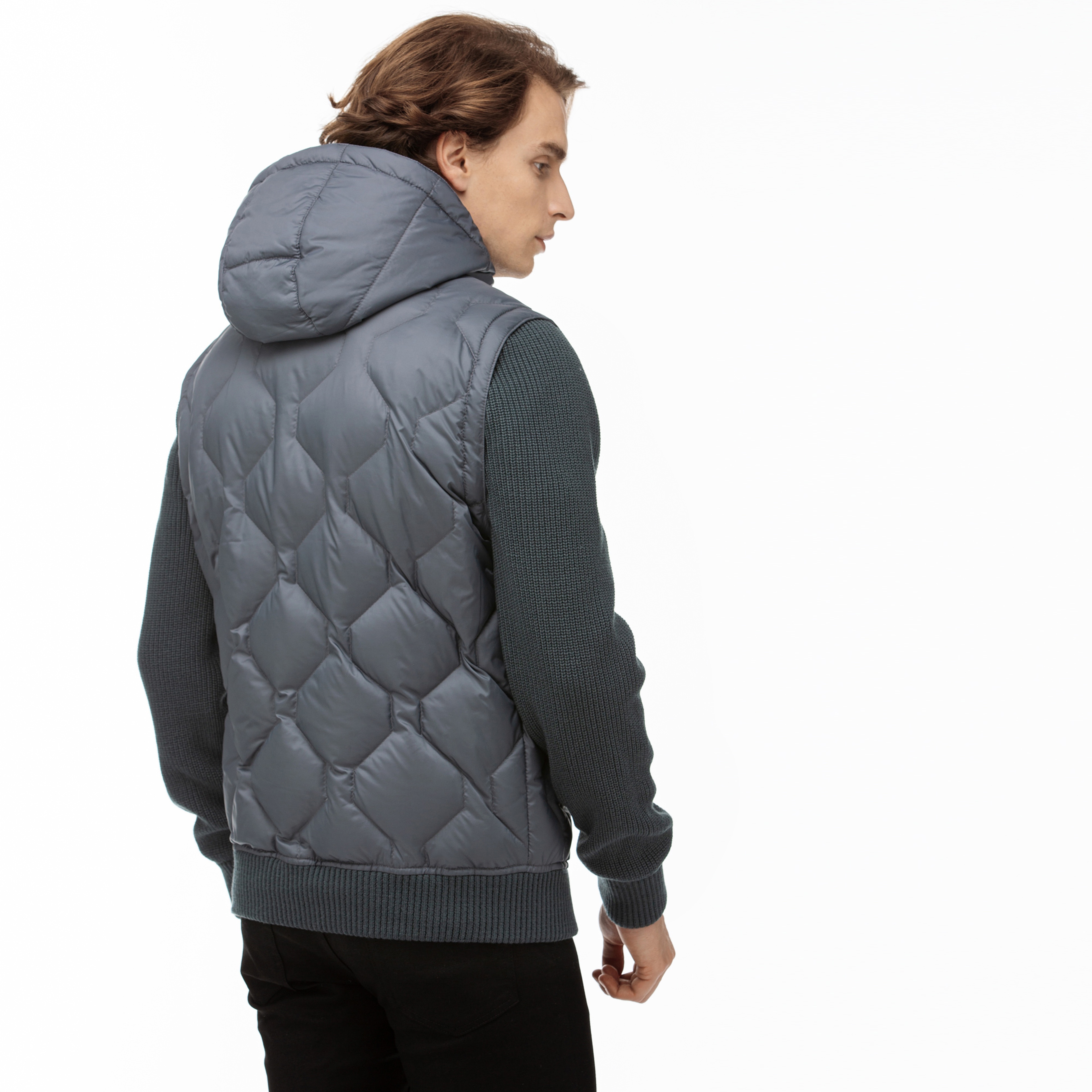 Lacoste Erkek Triko Detaylı Çift Kullanımlı Gri Mont