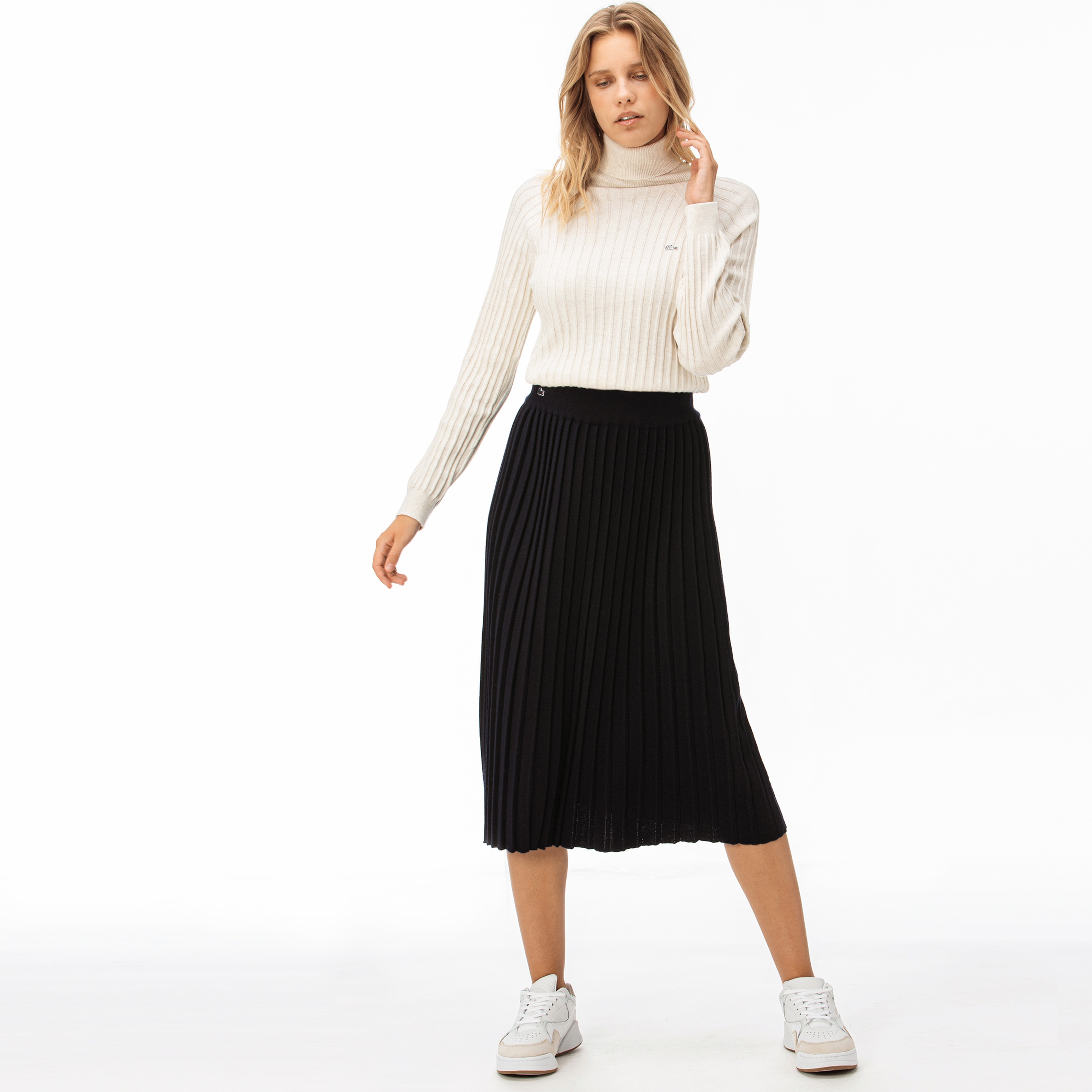 Lacoste Kadın Yün Lacivert Etek