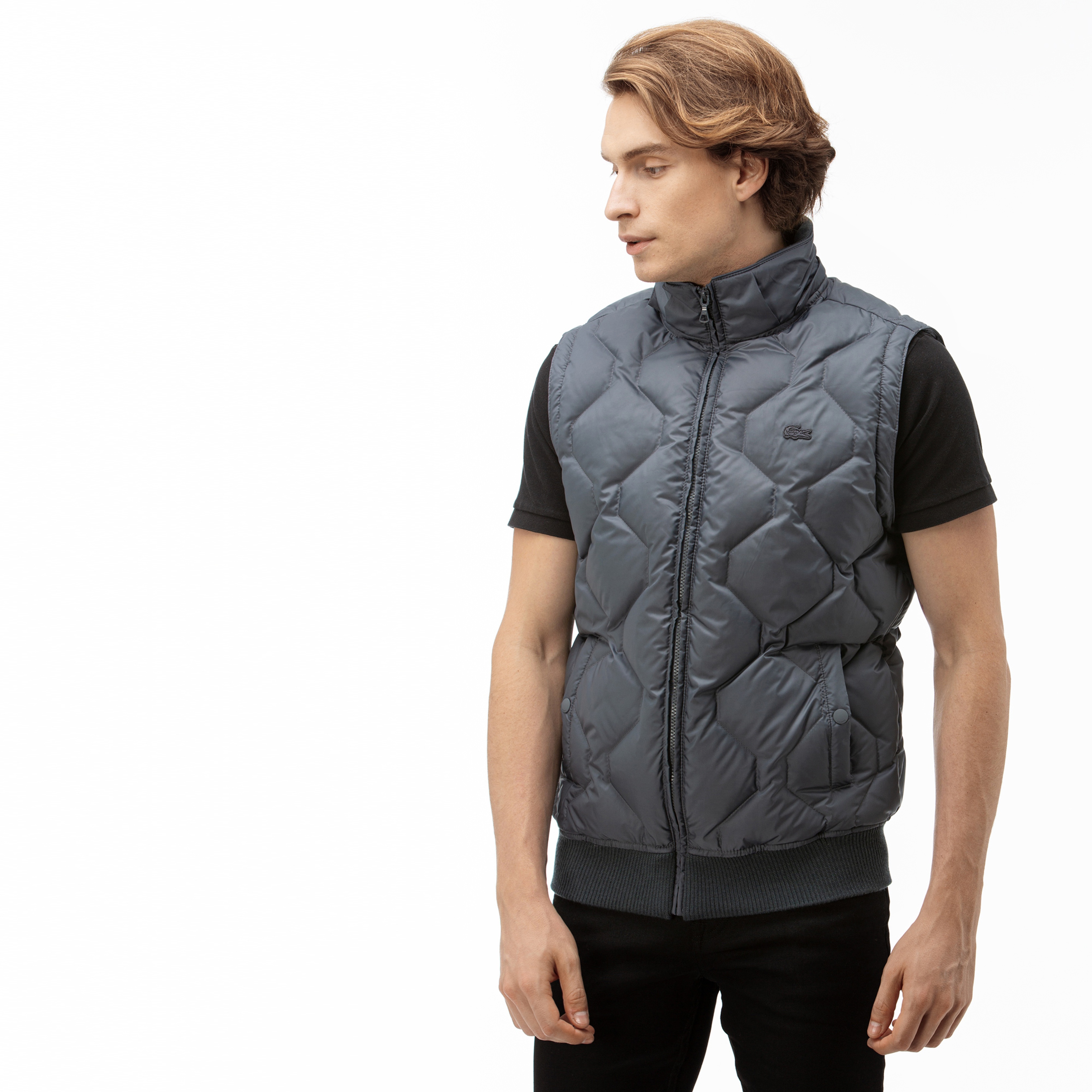 Lacoste Erkek Triko Detaylı Çift Kullanımlı Gri Mont