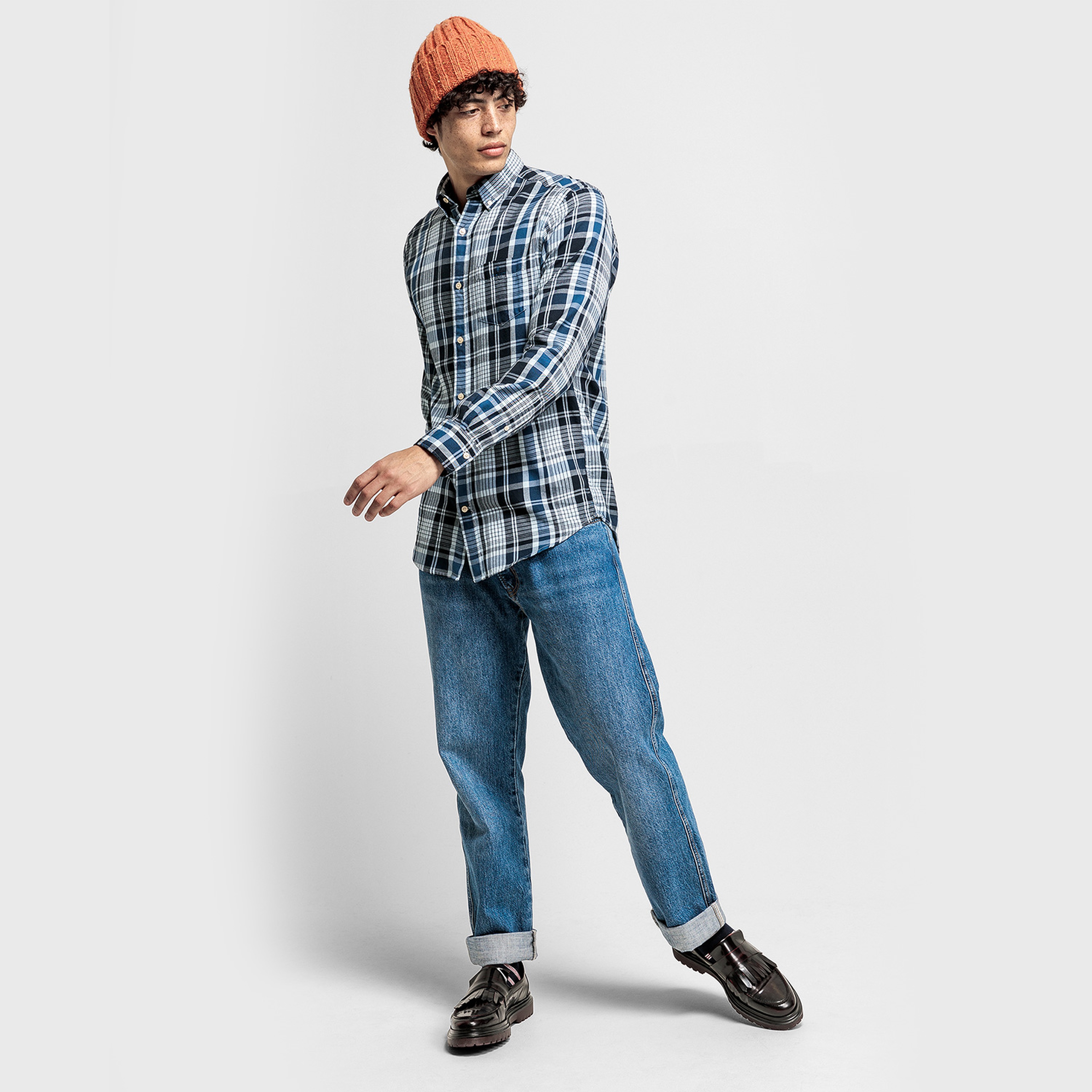 GANT Erkek Mavi Regular Fit Gömlek