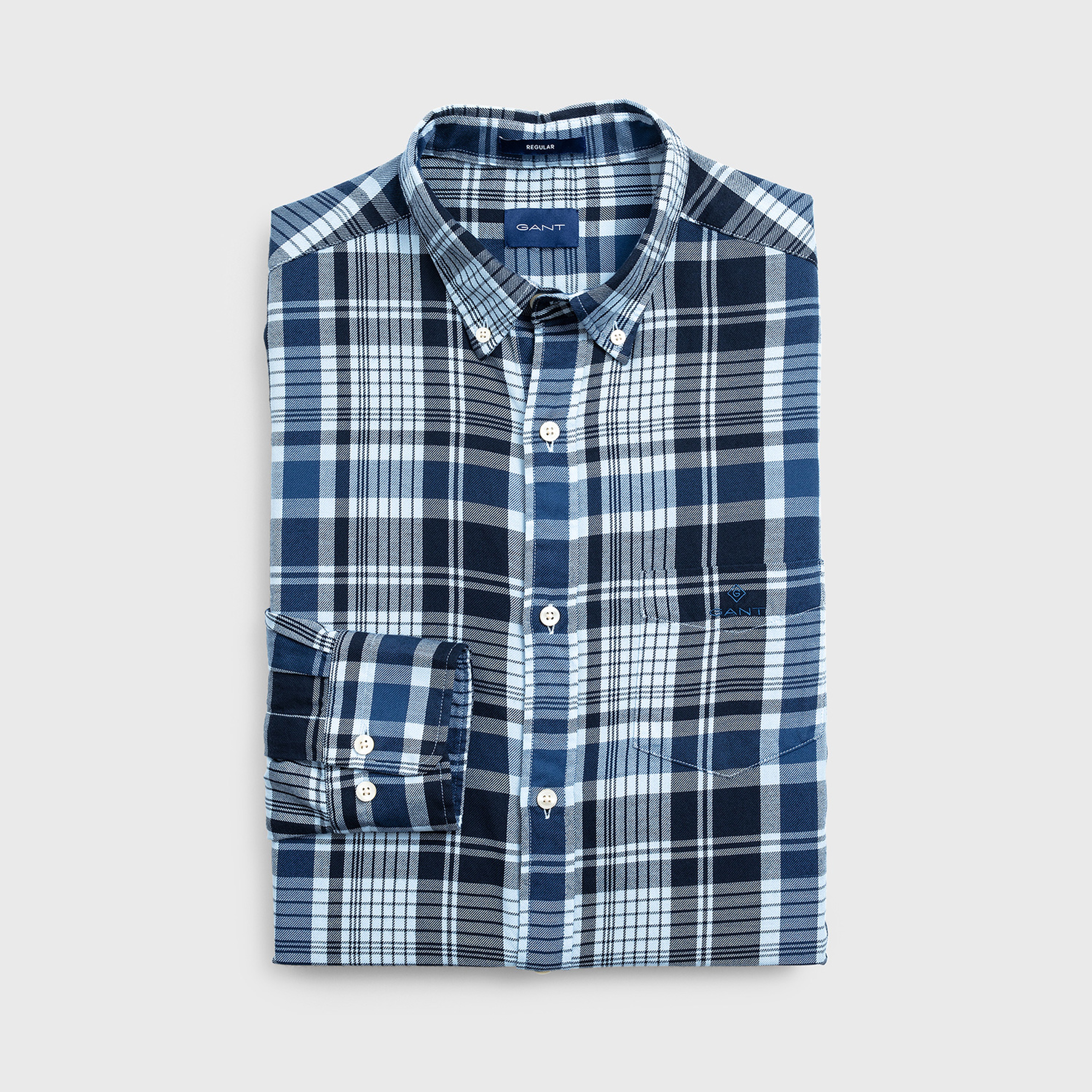 GANT Erkek Mavi Regular Fit Gömlek