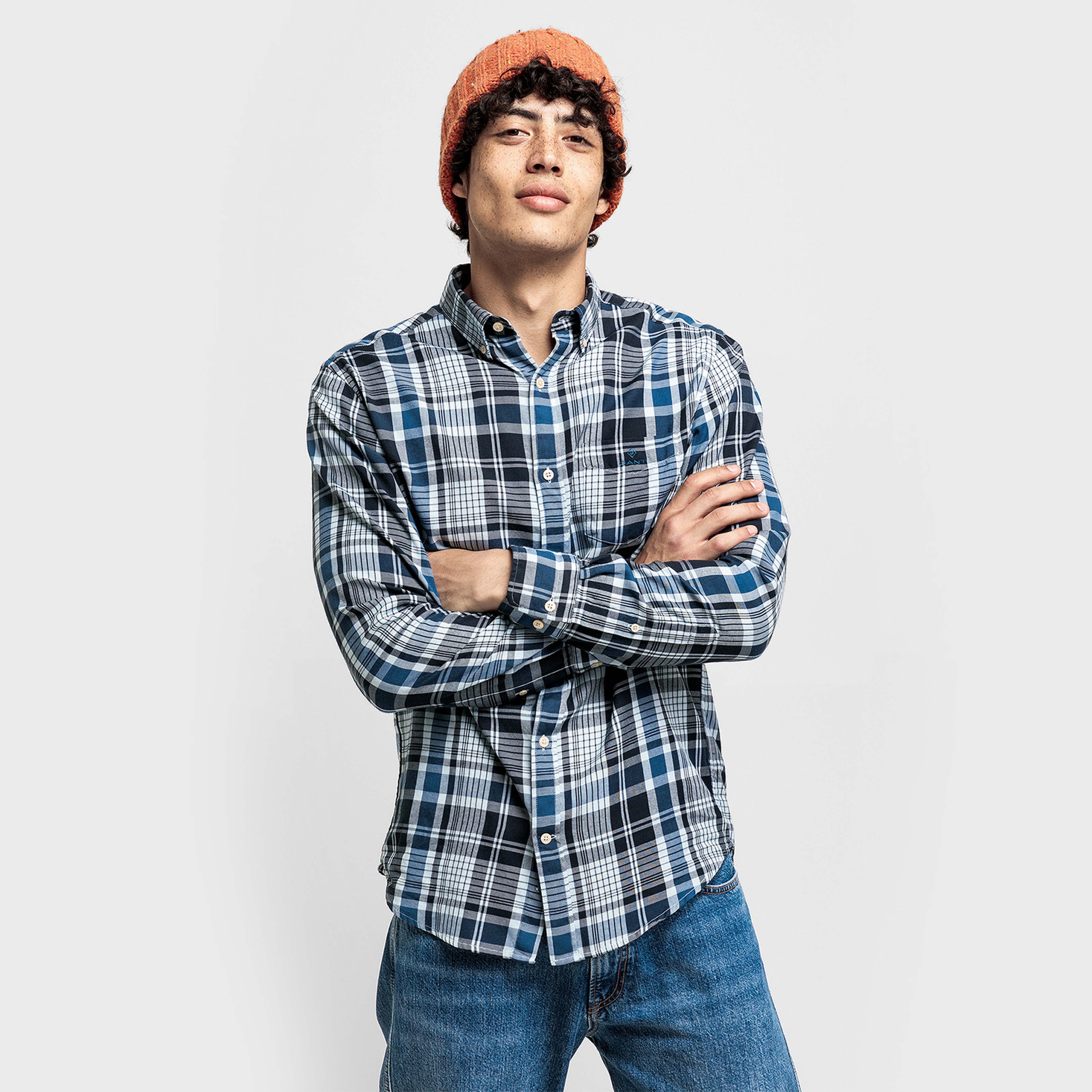 GANT Erkek Mavi Regular Fit Gömlek