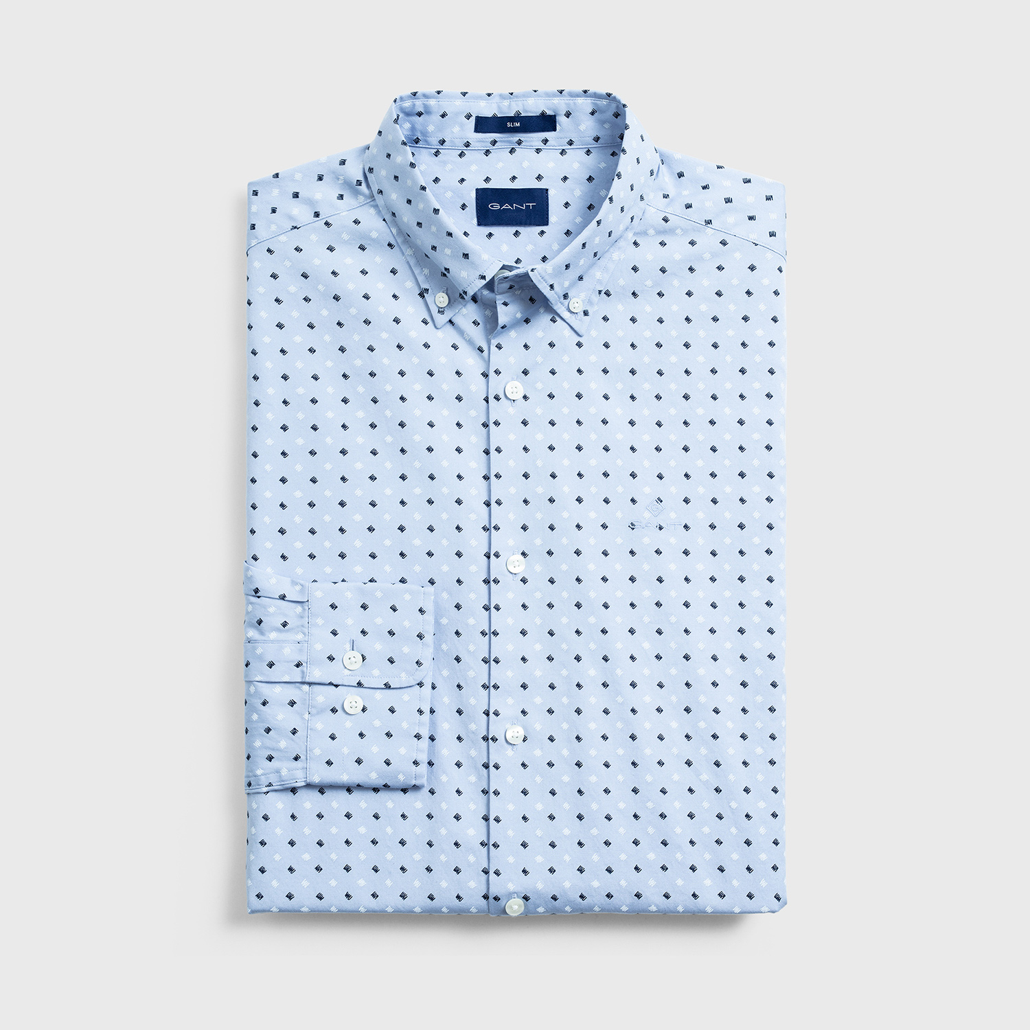 GANT Erkek Mavi Slim Fit Gömlek