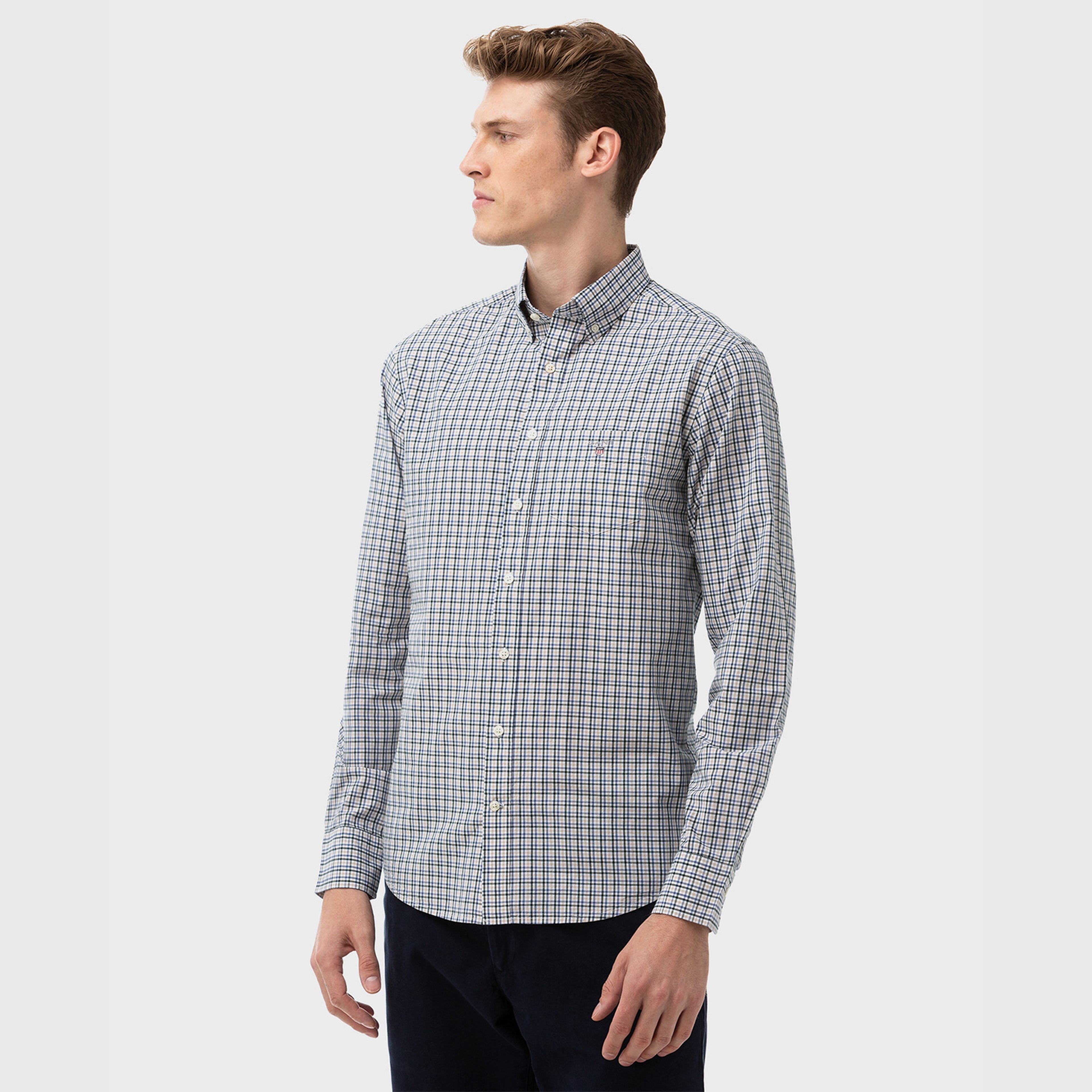 GANT Erkek Yeşil Regular Fit Gömlek