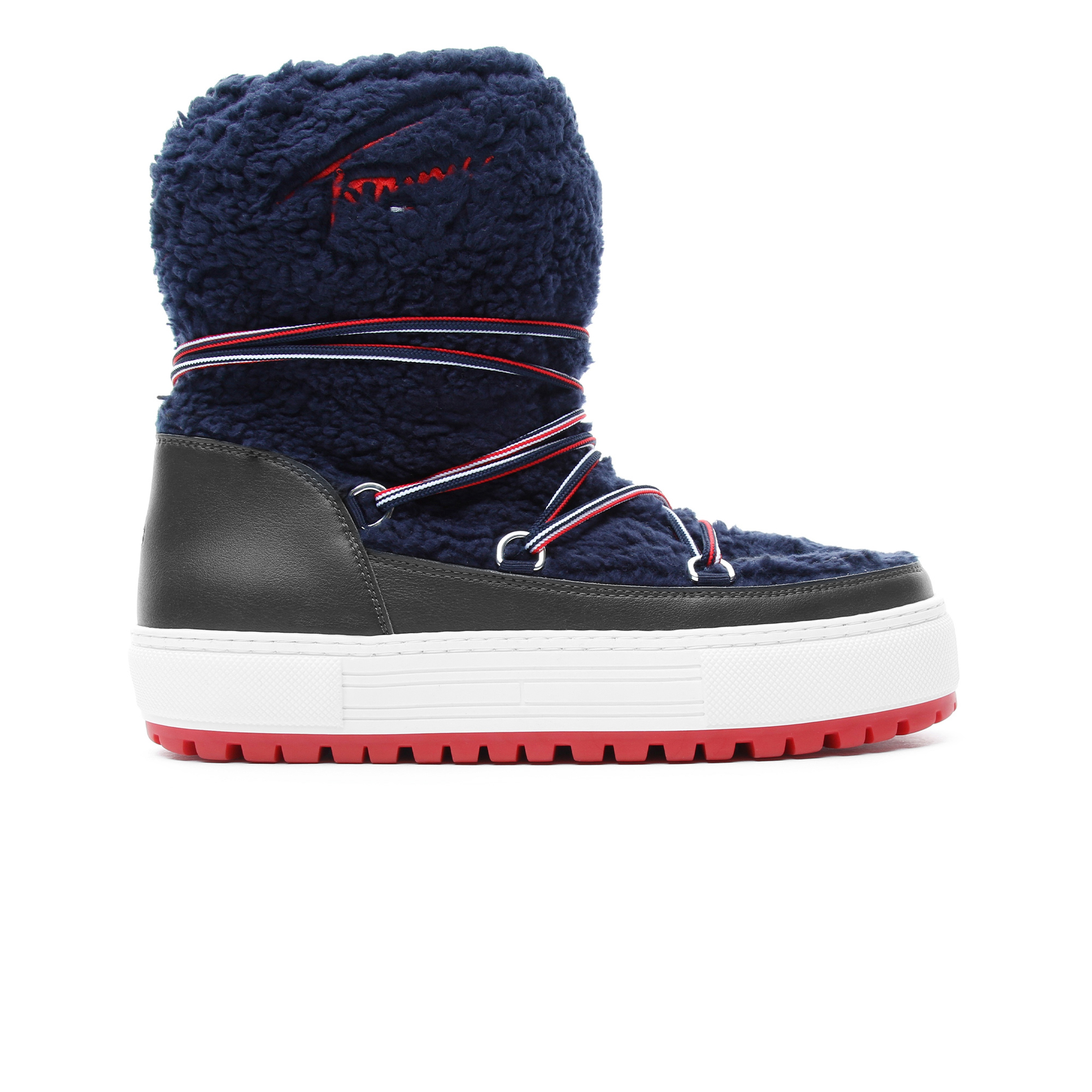 Tommy Hilfiger Signature Teddy Kadın Lacivert Kar Botu