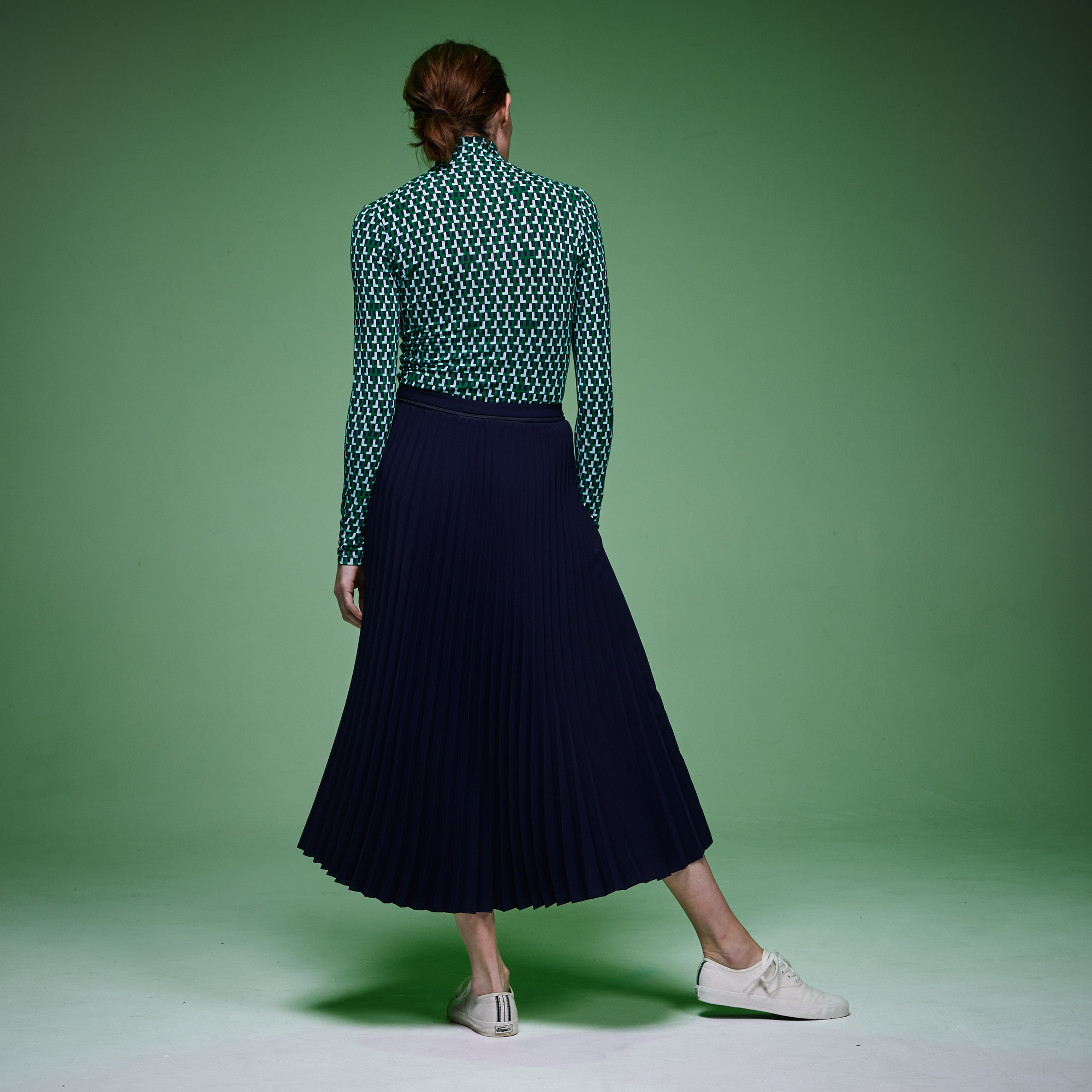 Lacoste Fashion Show Kadın Asimetrik Kesimli Lacivert Etek