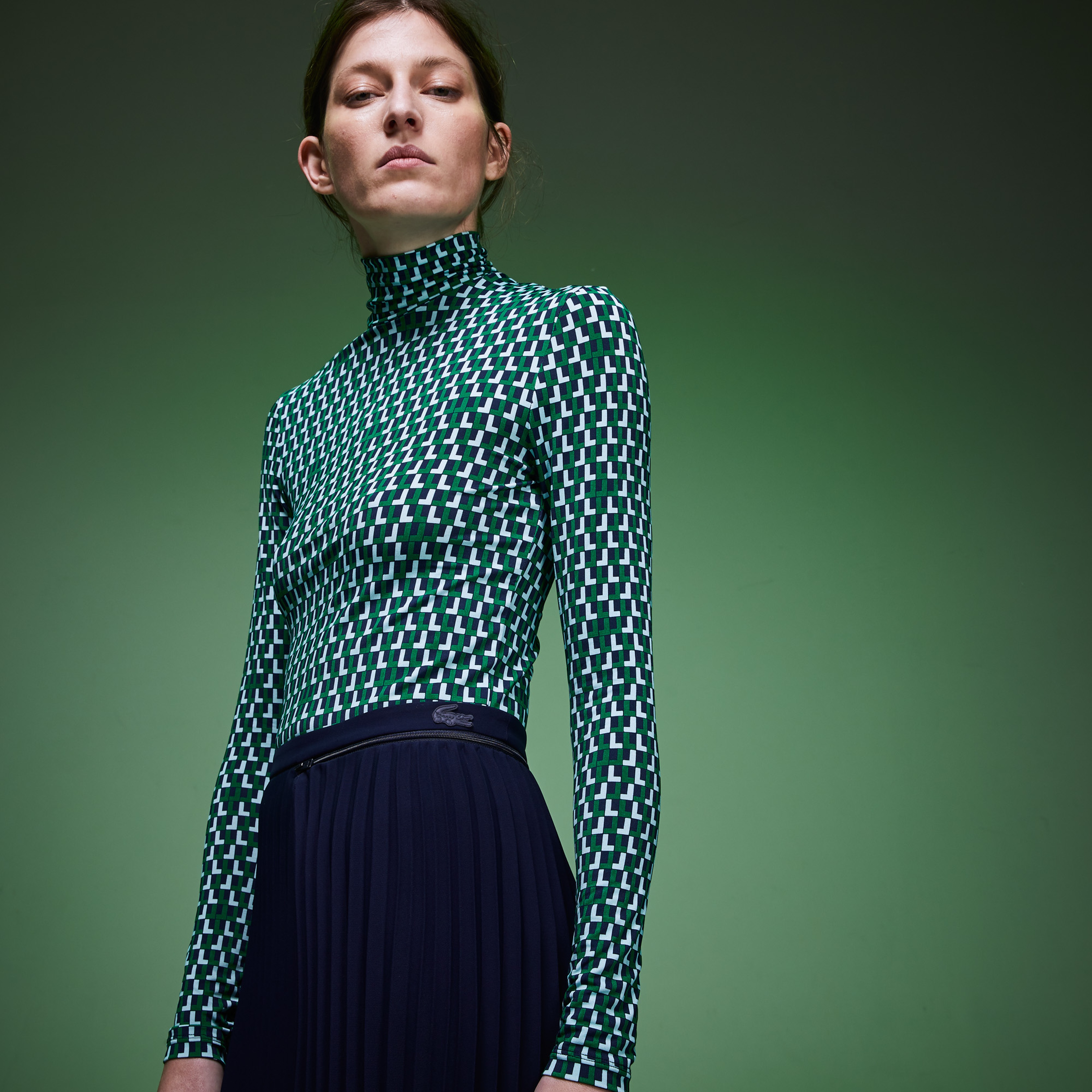 Lacoste Fashion Show Kadın Asimetrik Kesimli Lacivert Etek