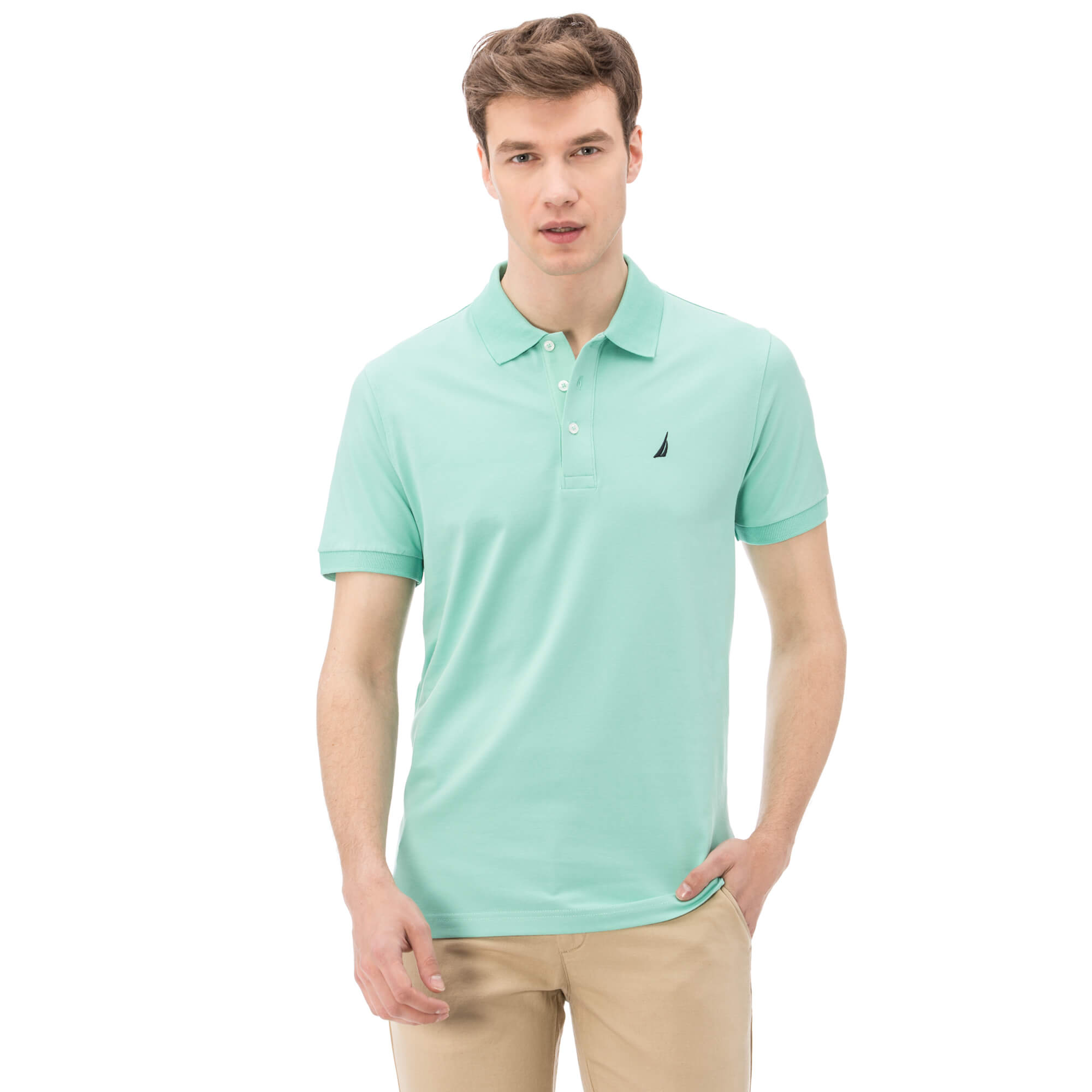 Nautica Erkek Turkuaz Kısa Kollu Slim Fit Polo