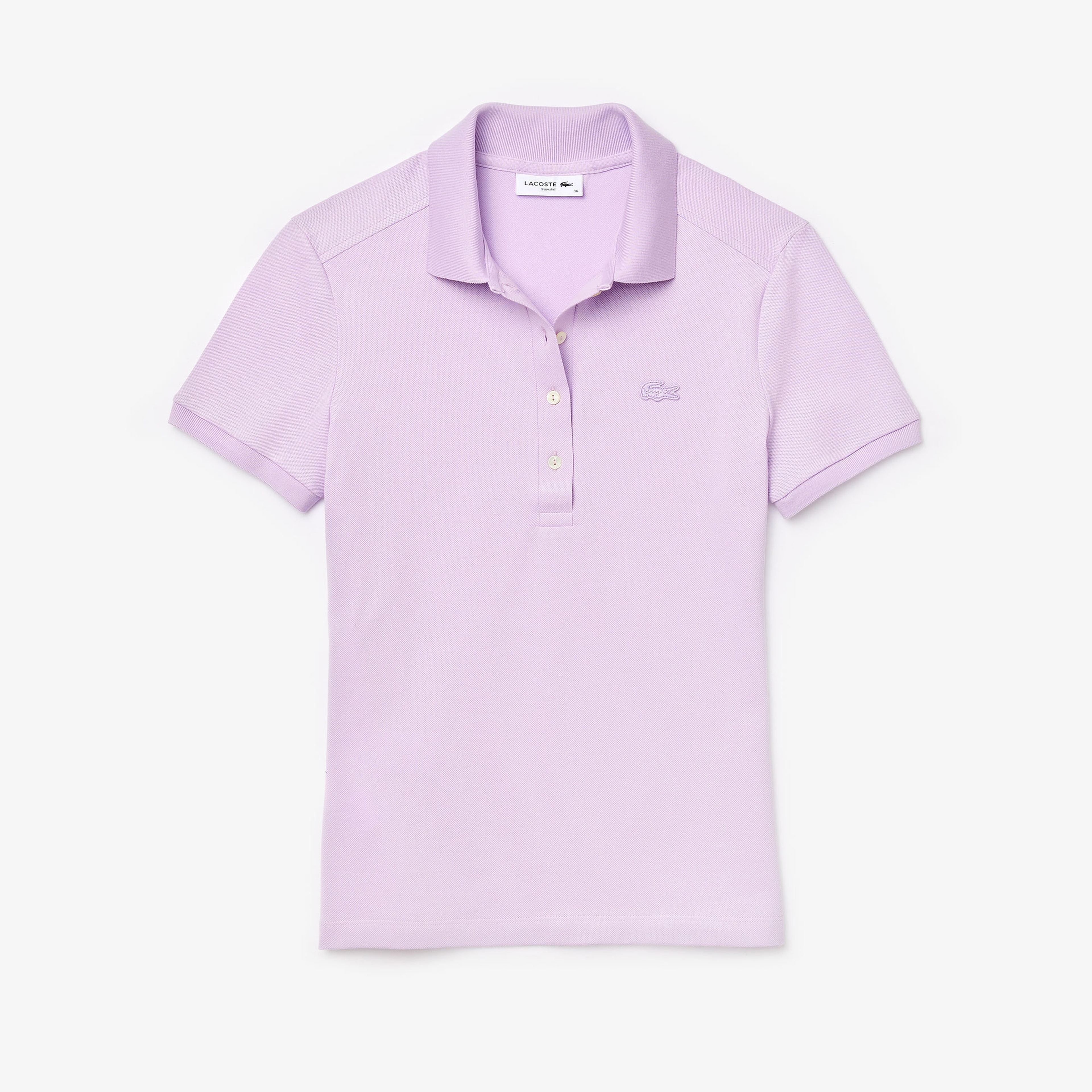 Lacoste Kadın Slim Fit Lila Polo