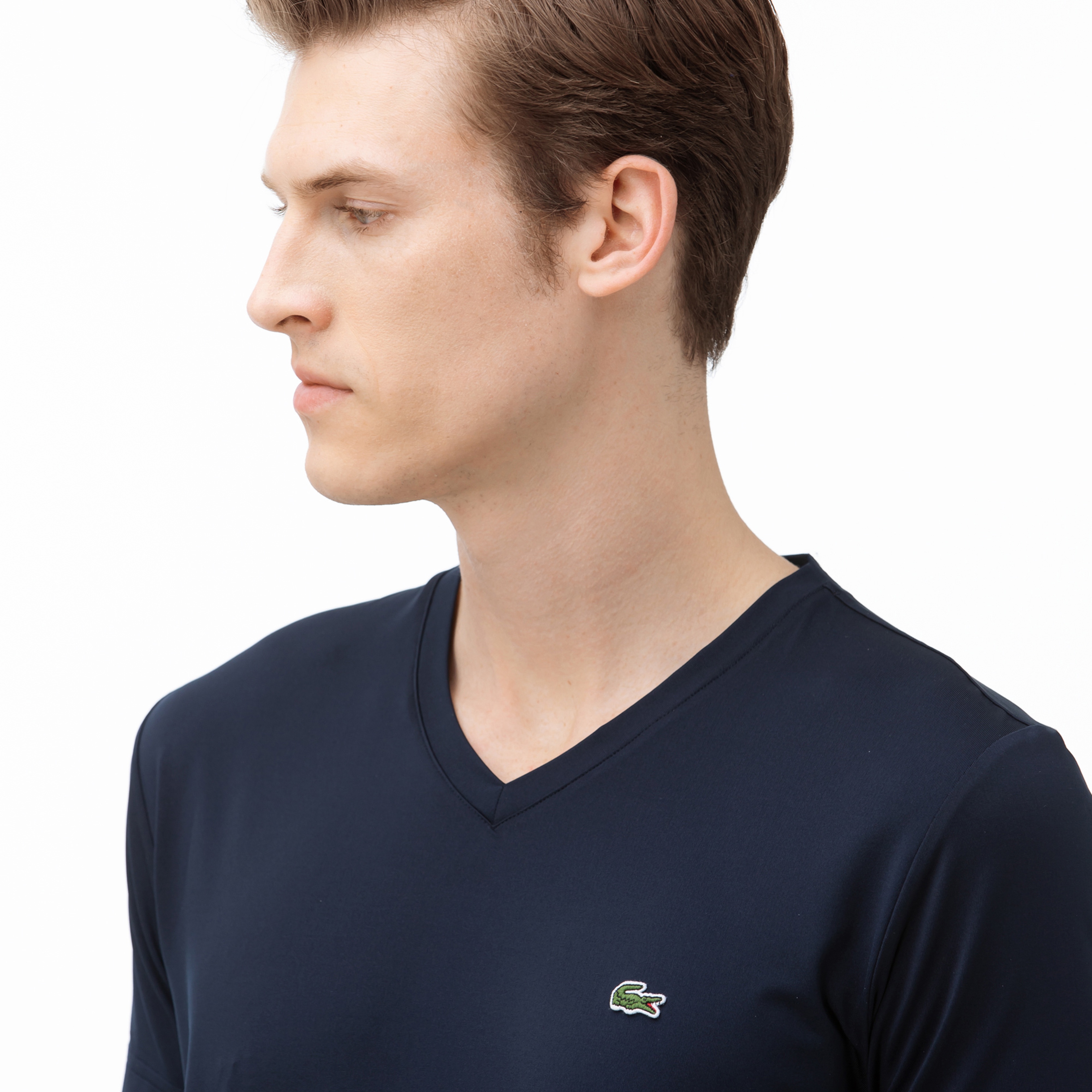 Lacoste Erkek V Yaka Lacivert T-Shirt