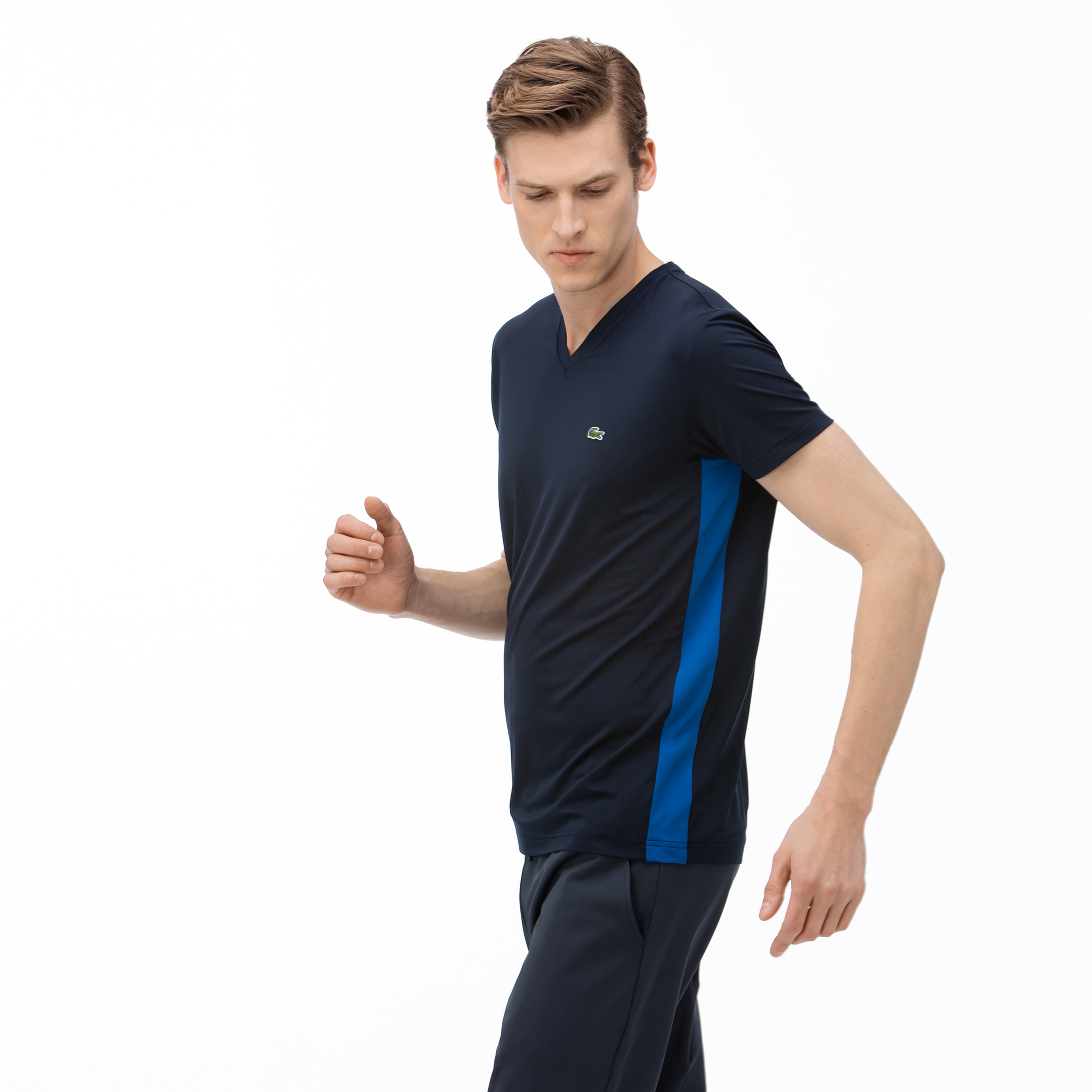 Lacoste Erkek V Yaka Lacivert T-Shirt