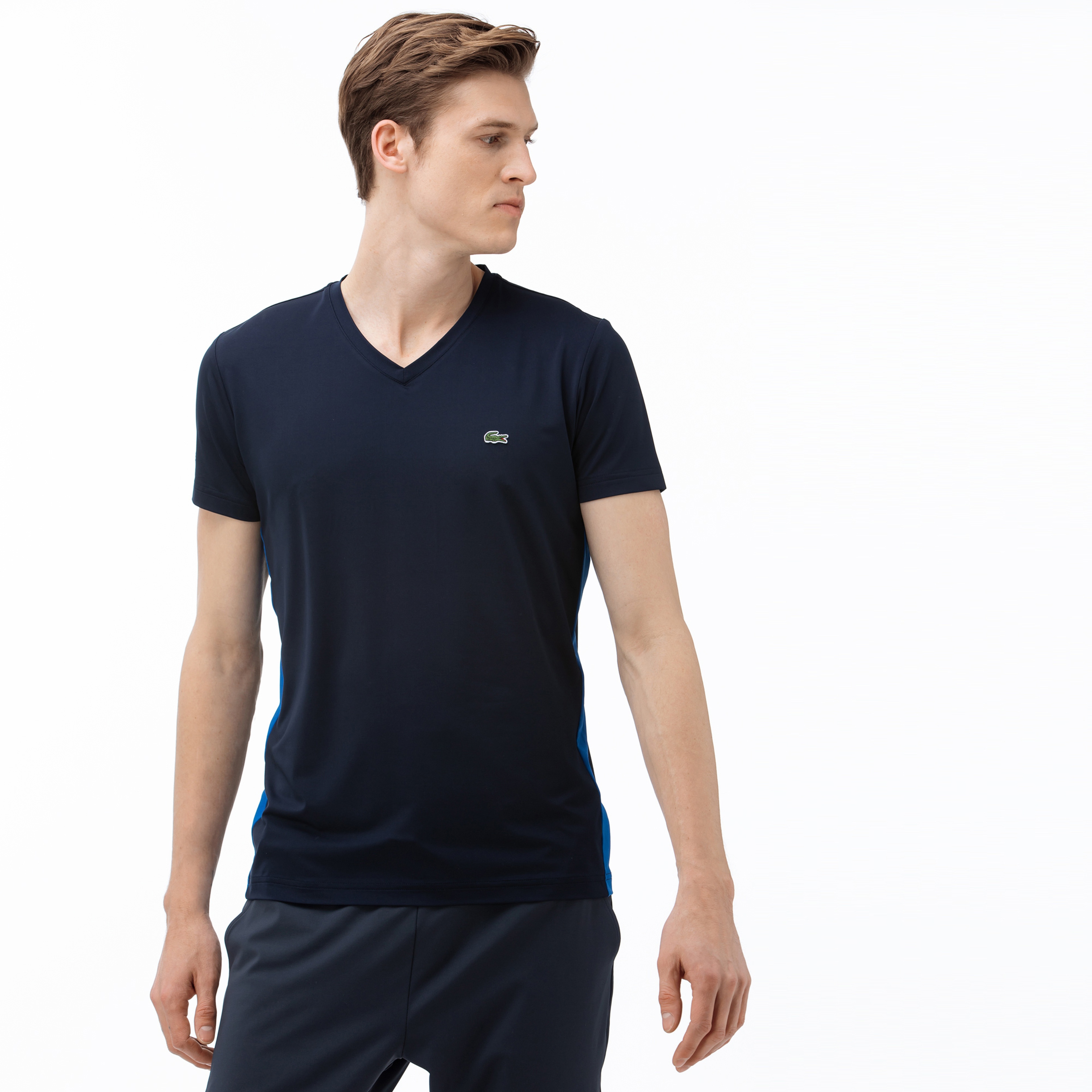 Lacoste Erkek V Yaka Lacivert T-Shirt