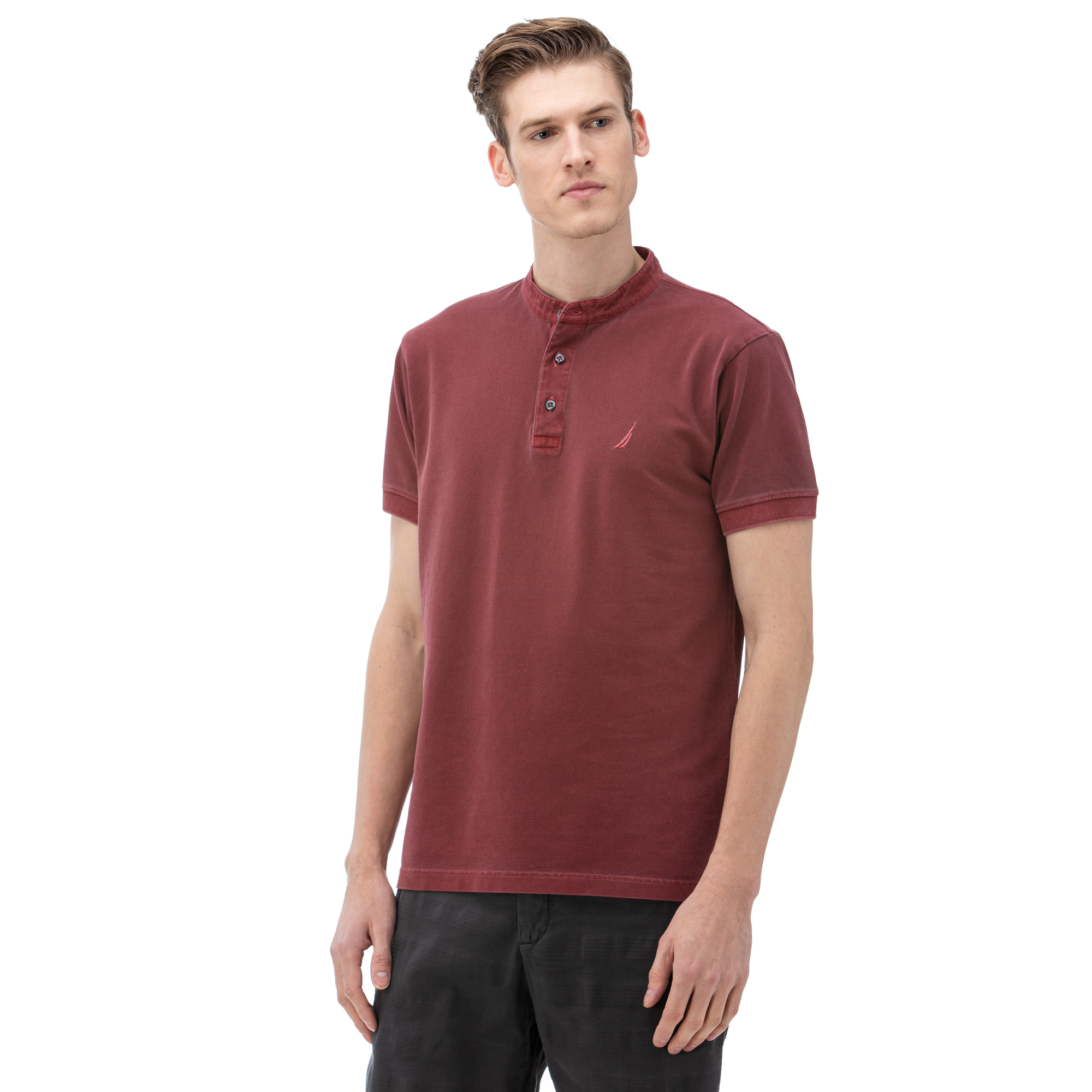 NAUTICA Erkek Classic Fit Bordo Polo