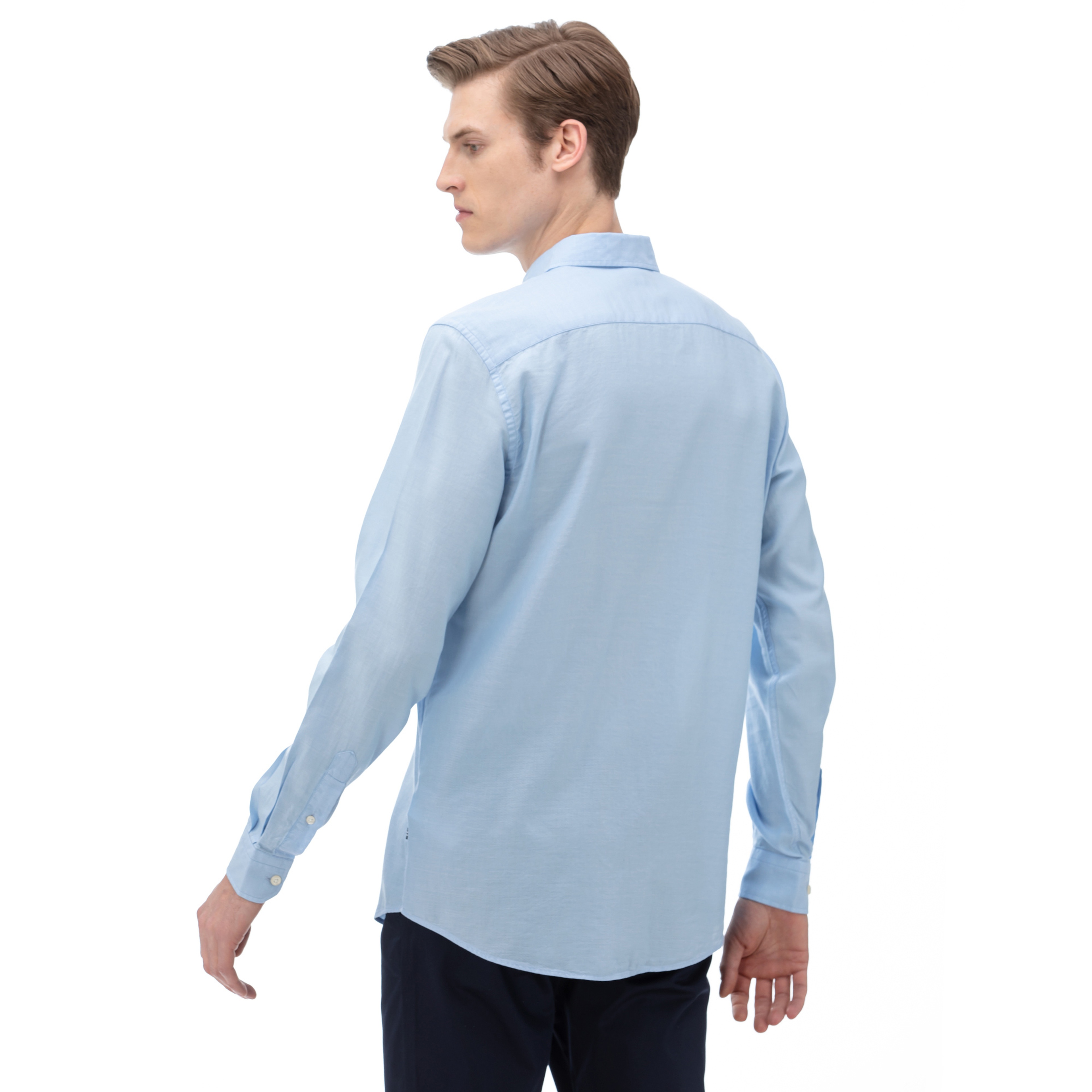 NAUTICA Erkek Slim Fit Mavi Gömlek