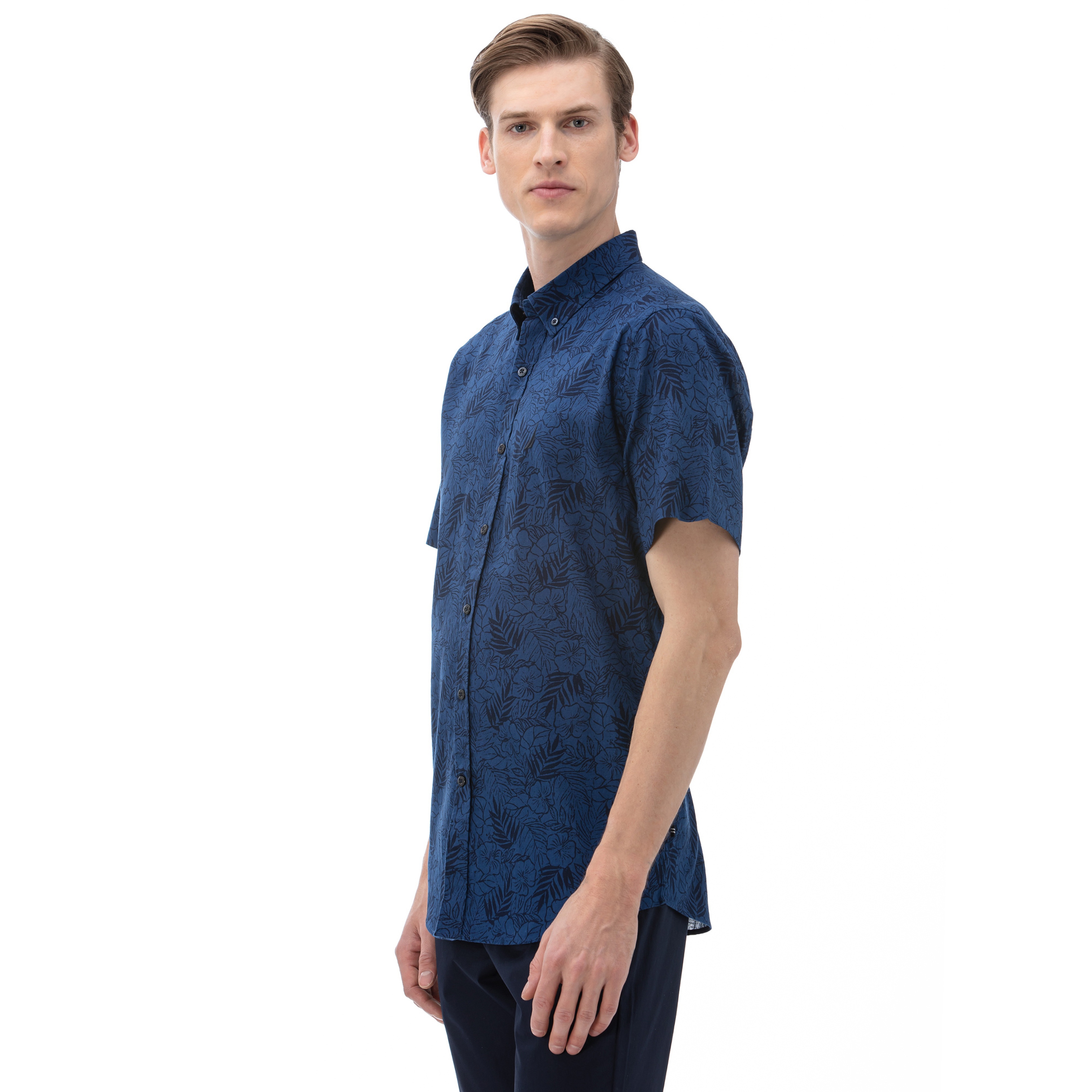 Nautica Erkek Klasik Fit Lacivert Gömlek