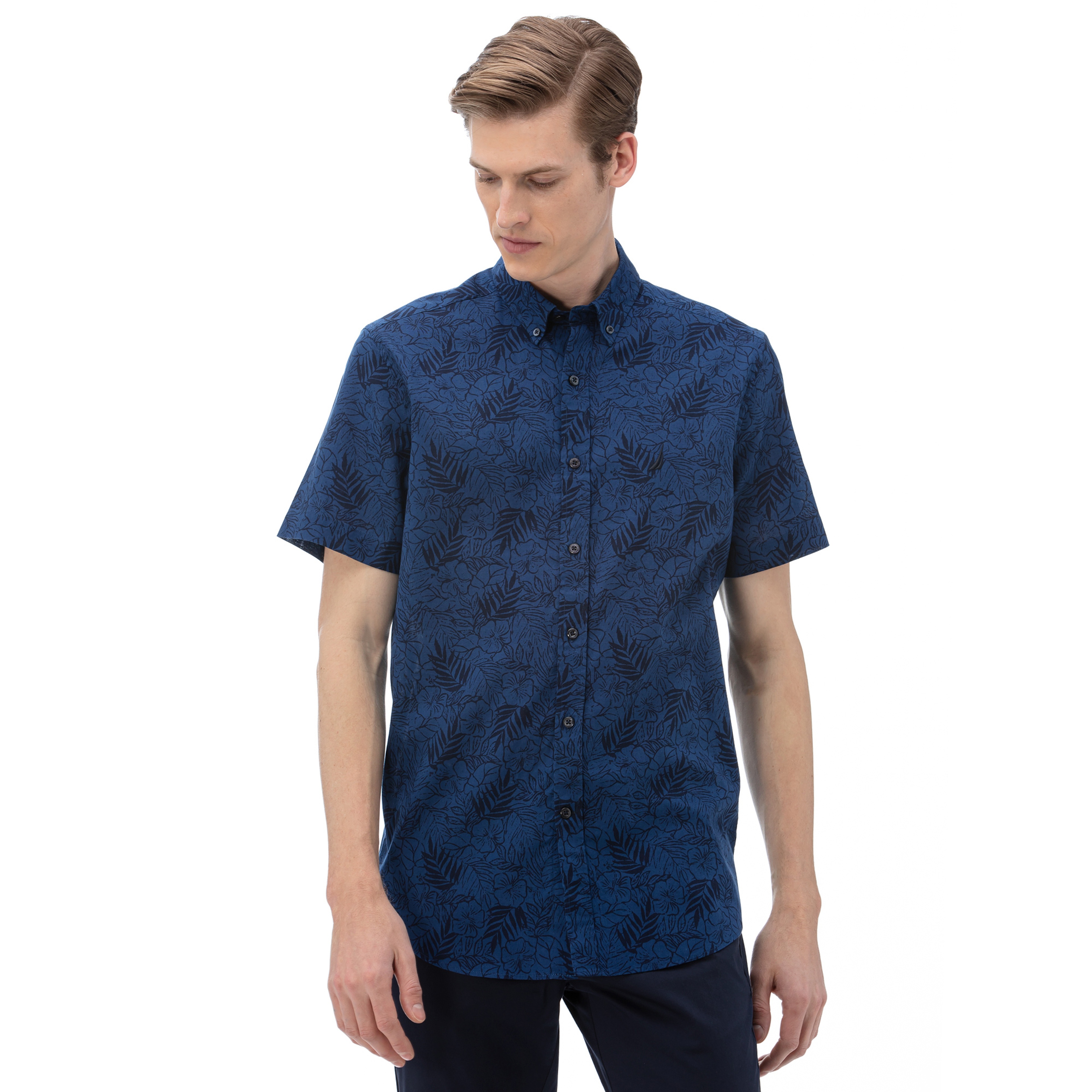 Nautica Erkek Klasik Fit Lacivert Gömlek