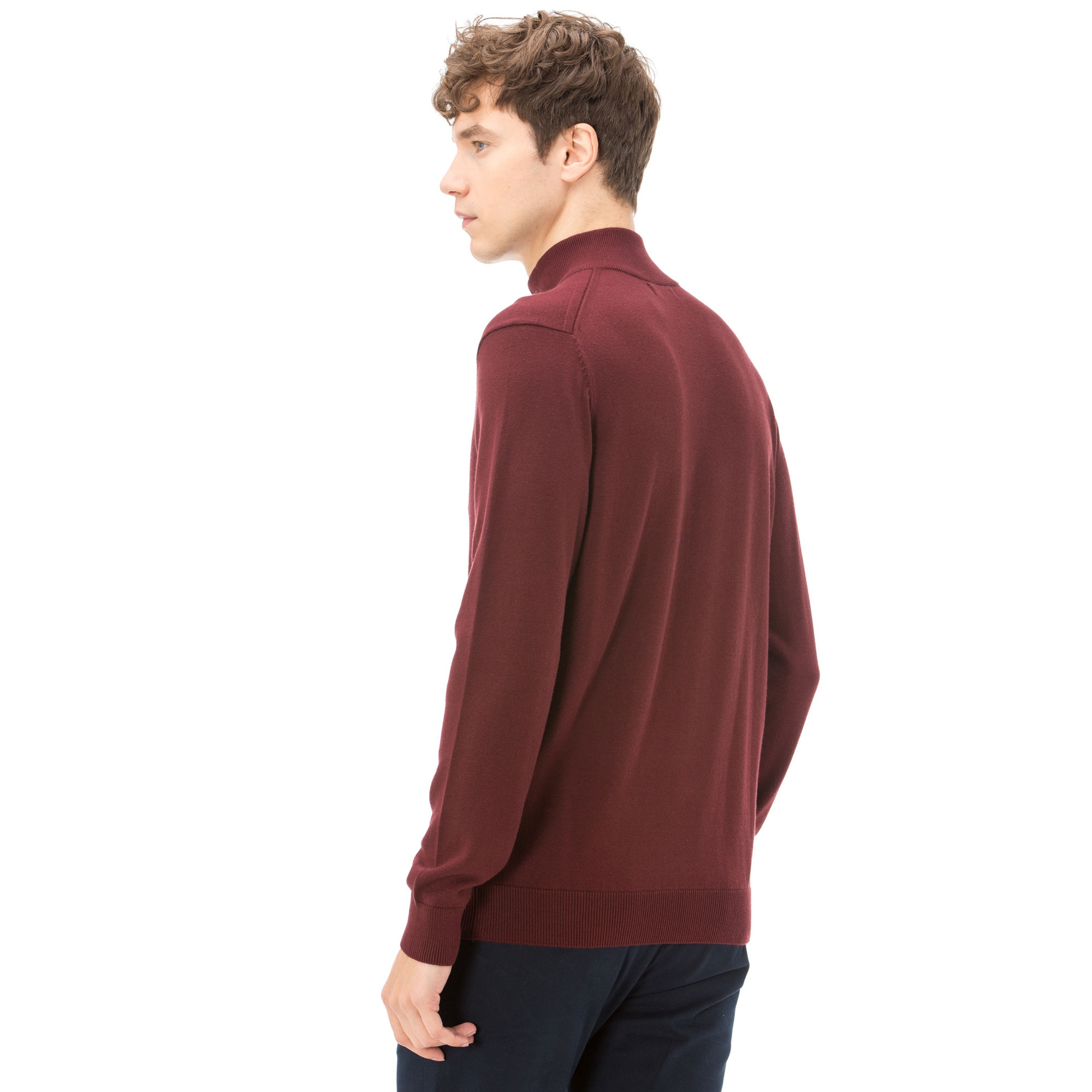 Nautica Erkek Bordo Standart Fit Triko