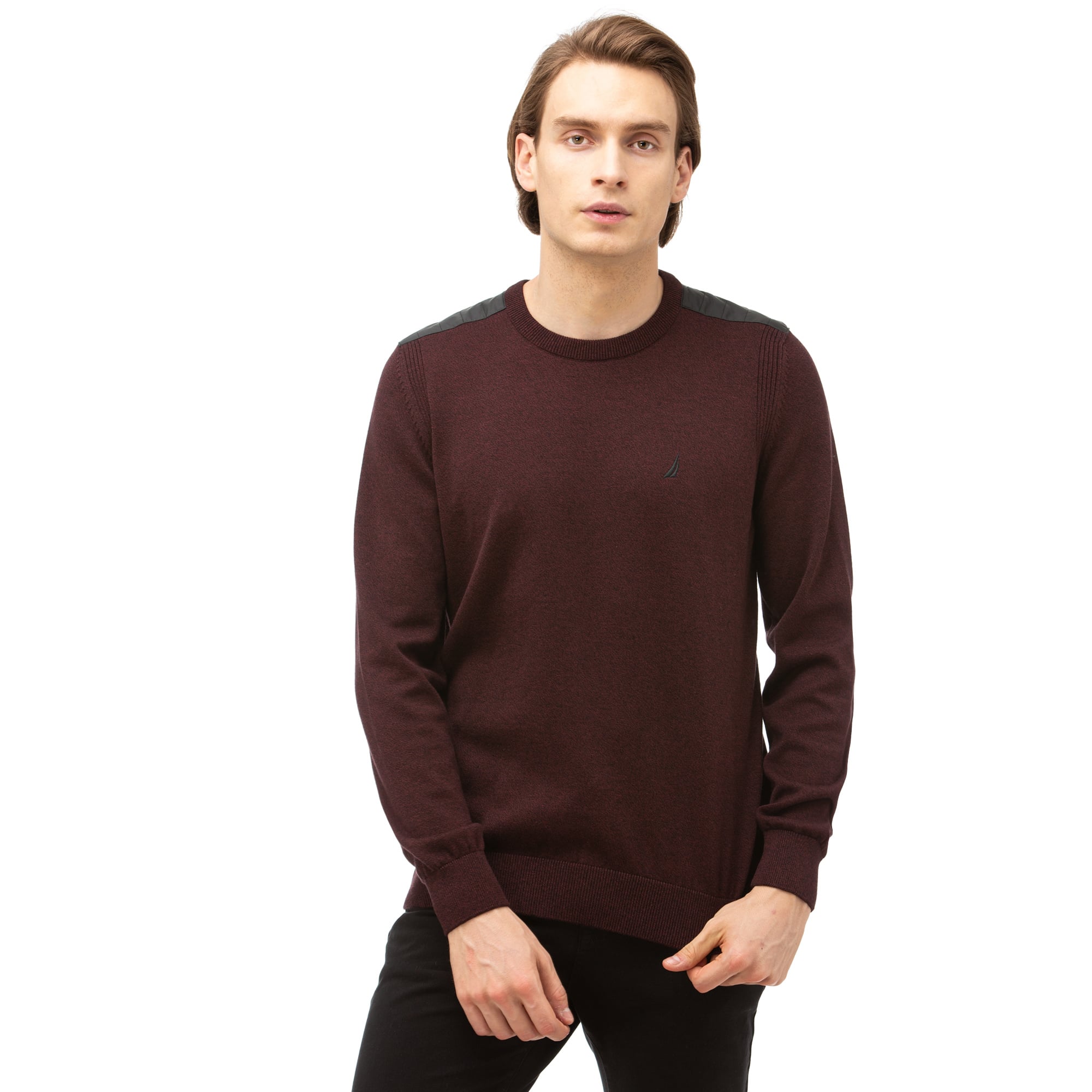 NAUTICA ERKEK BORDO TRİKO KAZAK