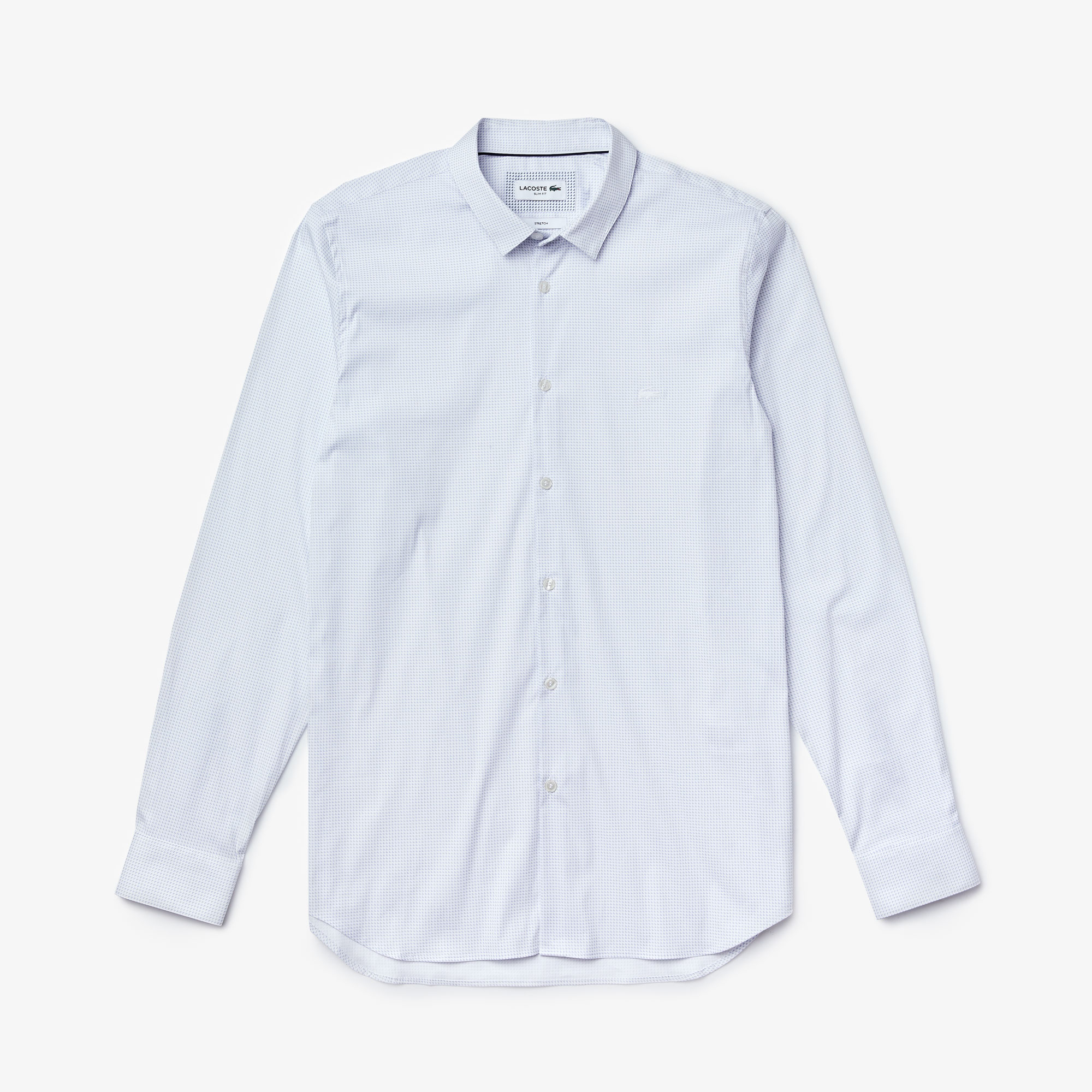 Lacoste Erkek Slim Fit Desenli Açık Mavi Gömlek