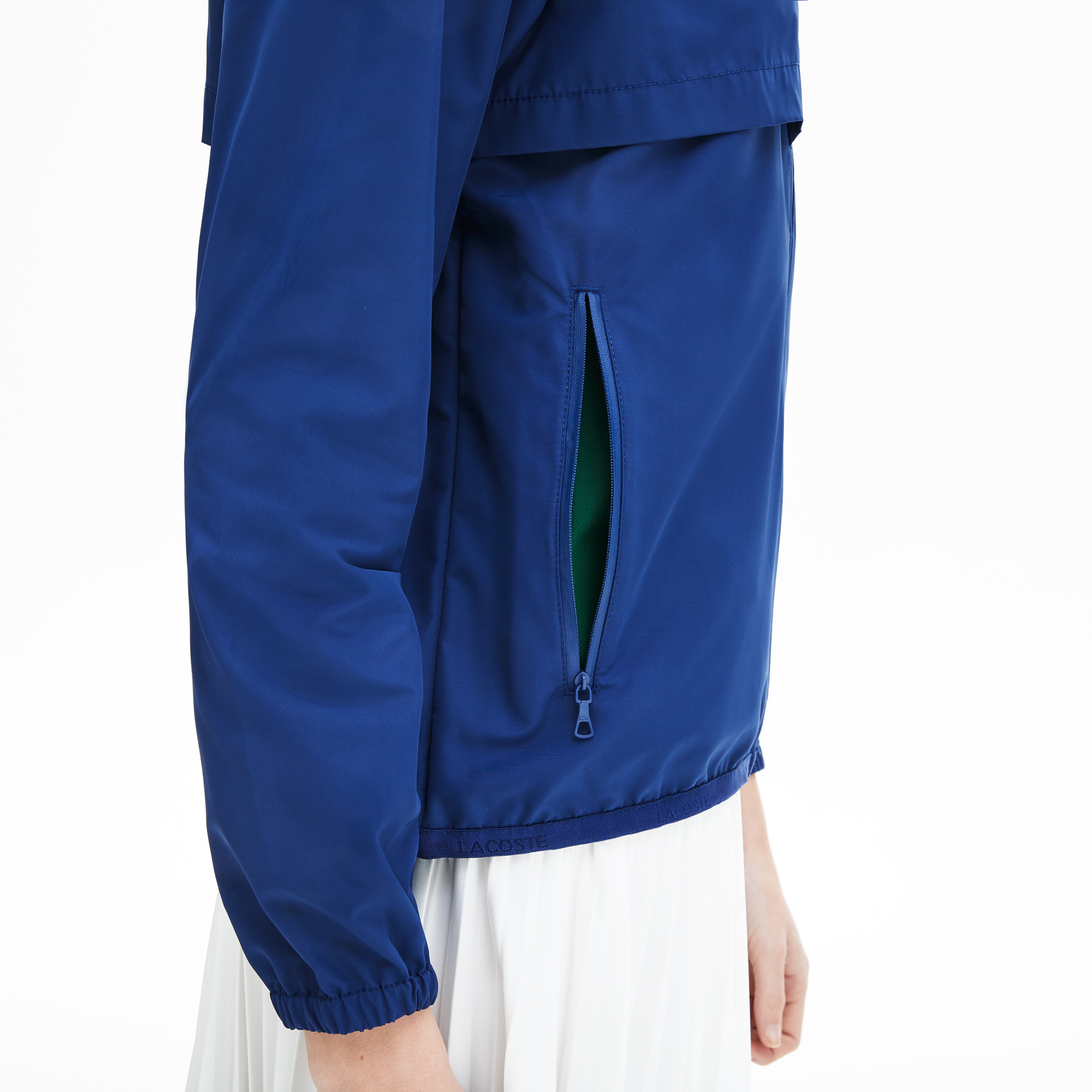 Lacoste Kadın Suya Dayanıklı Saks Mavi Rüzgarlık