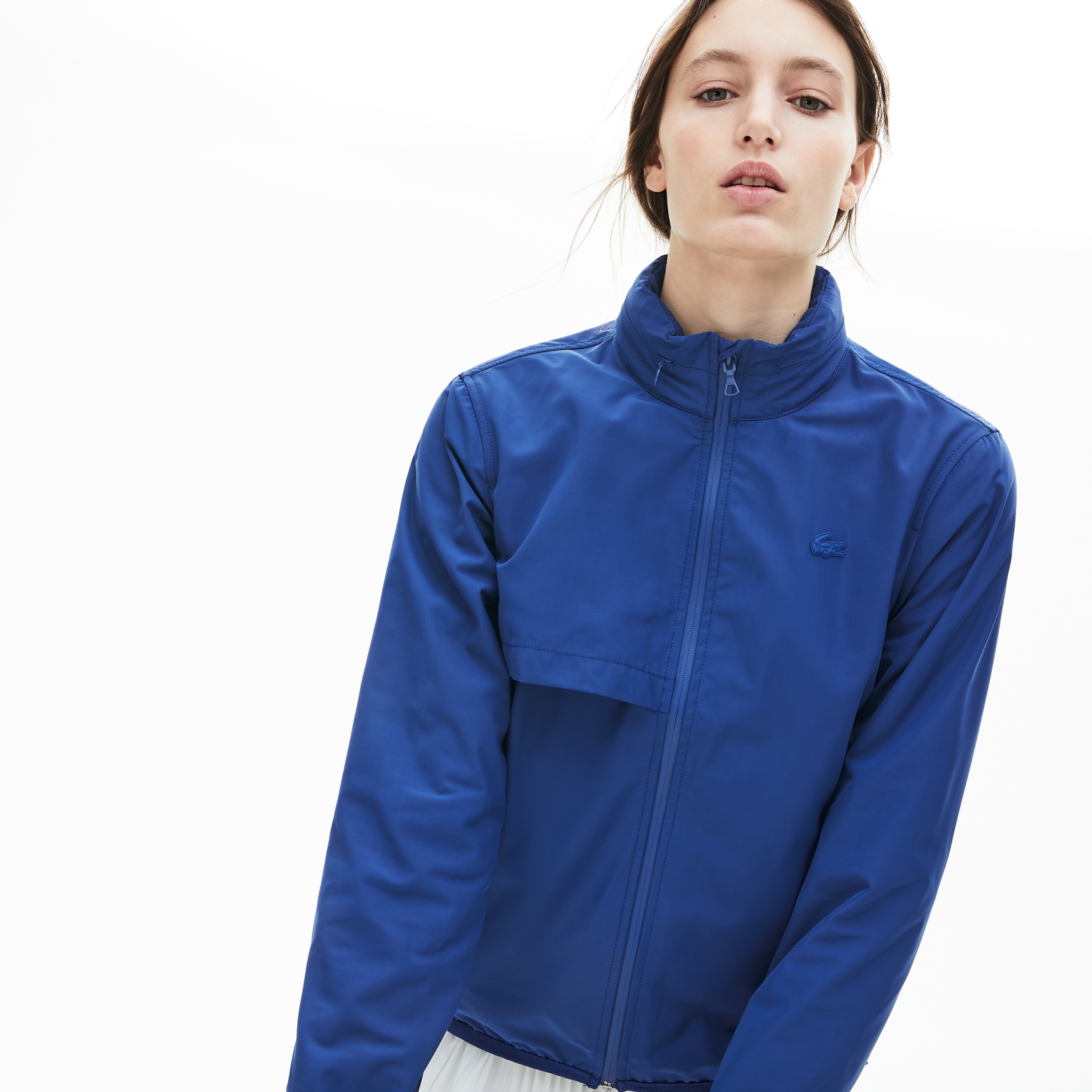 Lacoste Kadın Suya Dayanıklı Saks Mavi Rüzgarlık