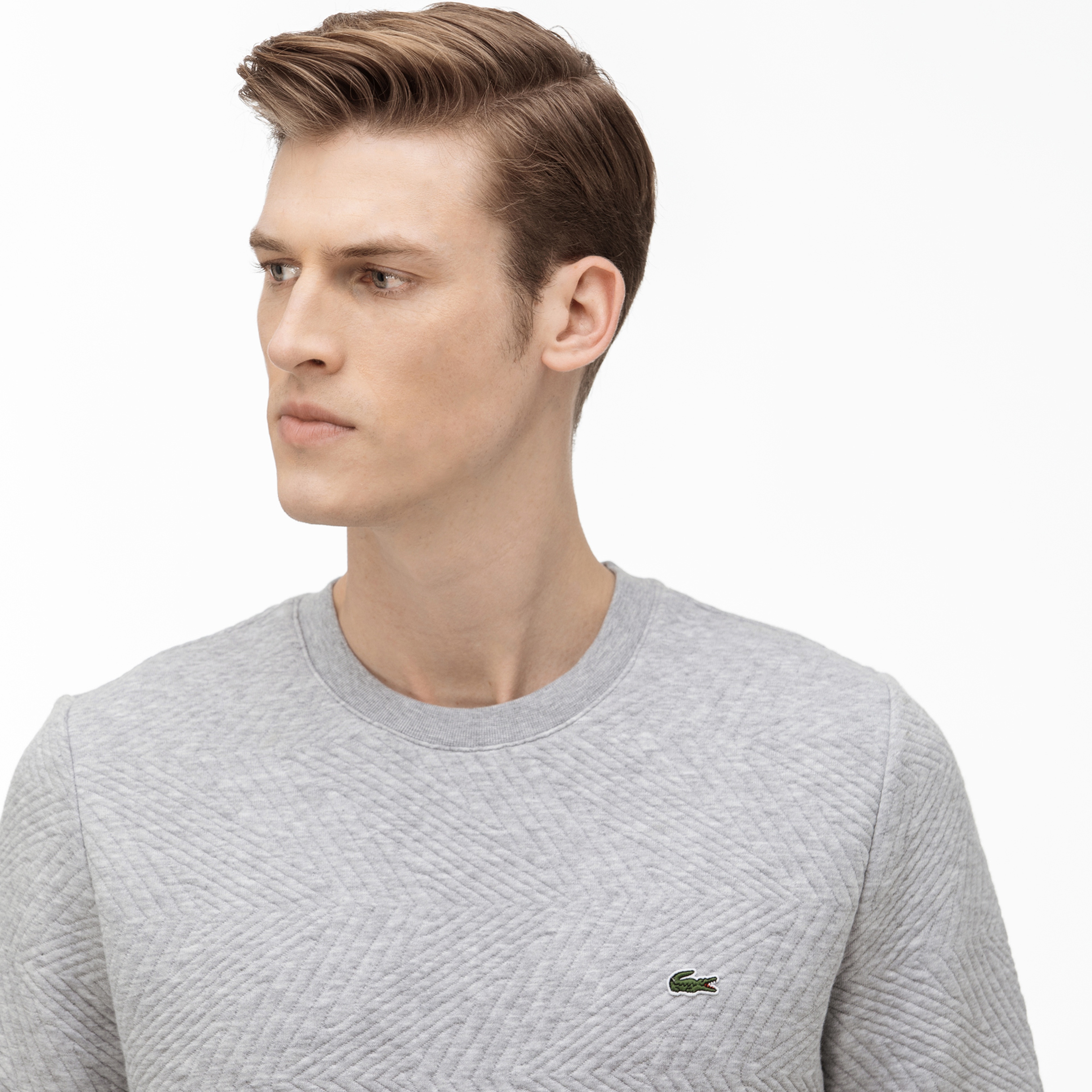 Lacoste Erkek Bisiklet Yaka Fermuar Detaylı Gri Sweatshirt