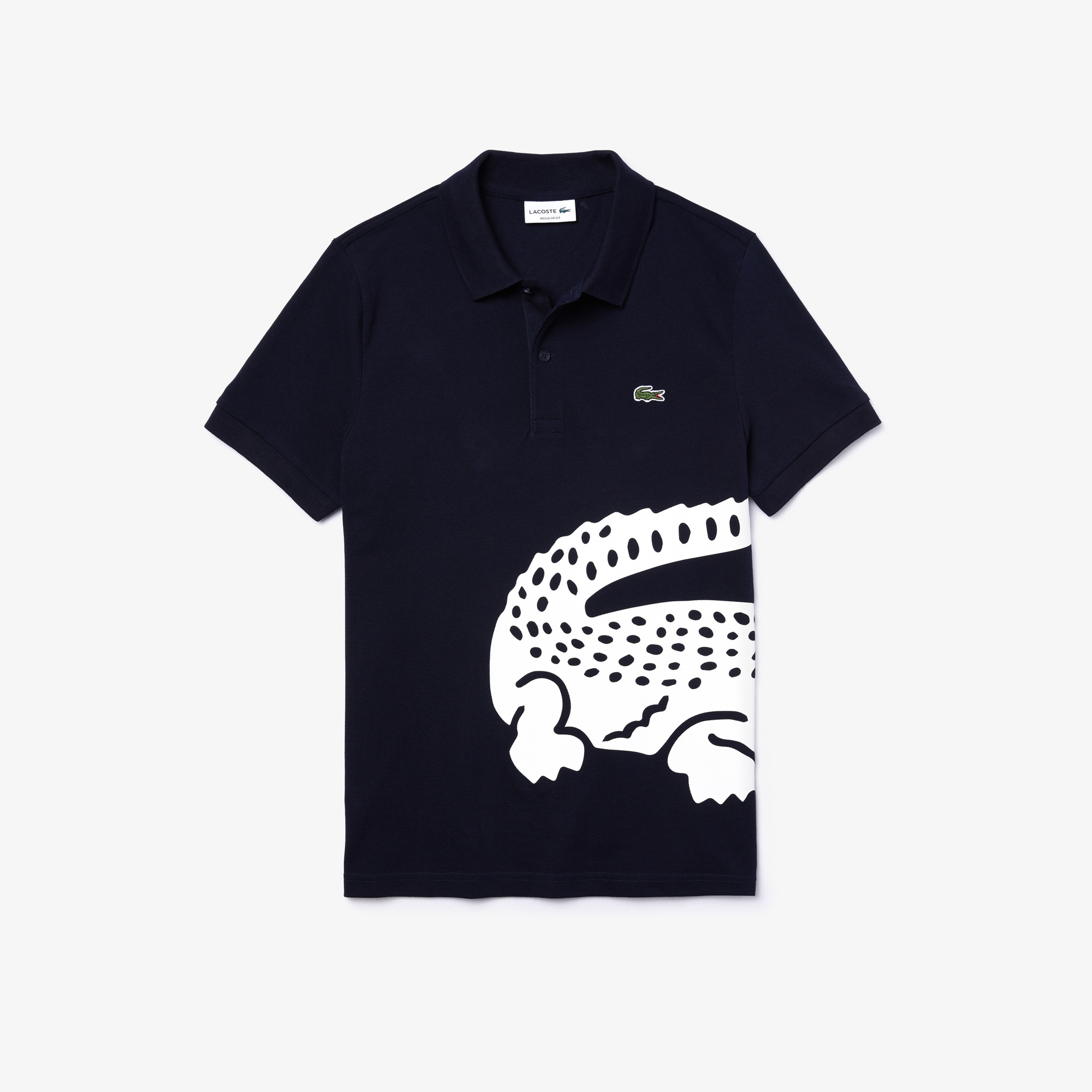 Lacoste Erkek Regular Fit Timsah Baskılı Lacivert Polo