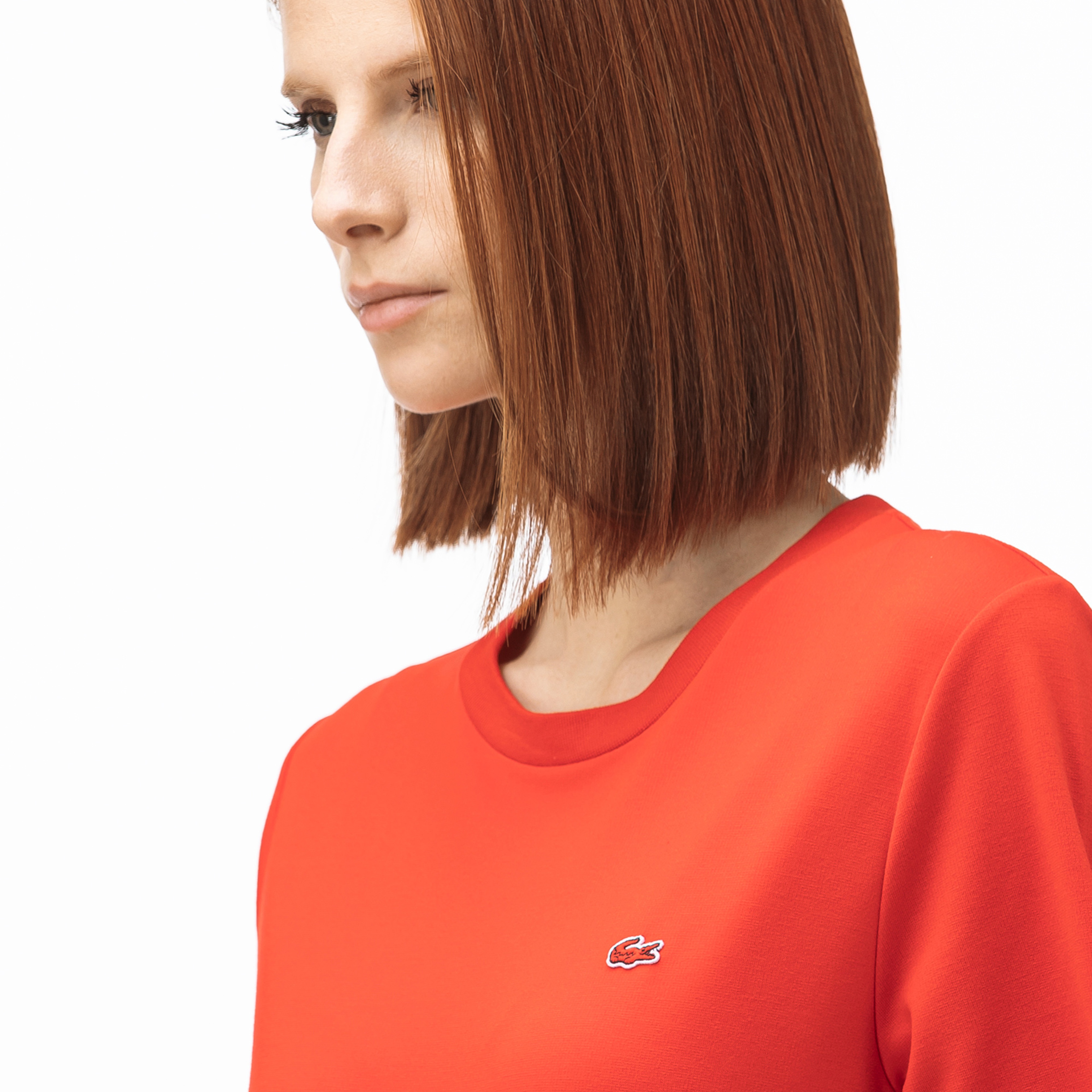 Lacoste Kadın Kayık Yaka Kırmızı T-Shirt