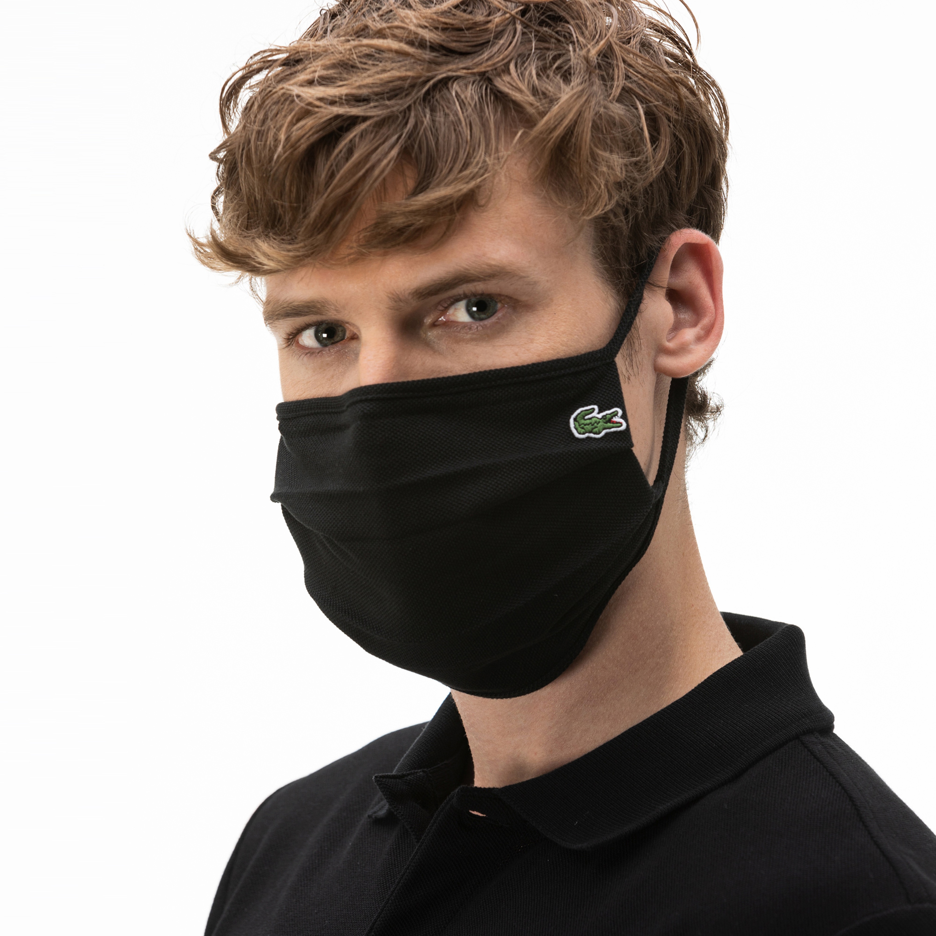 Lacoste Pamuklu Yıkanabilir Unisex Siyah Maske