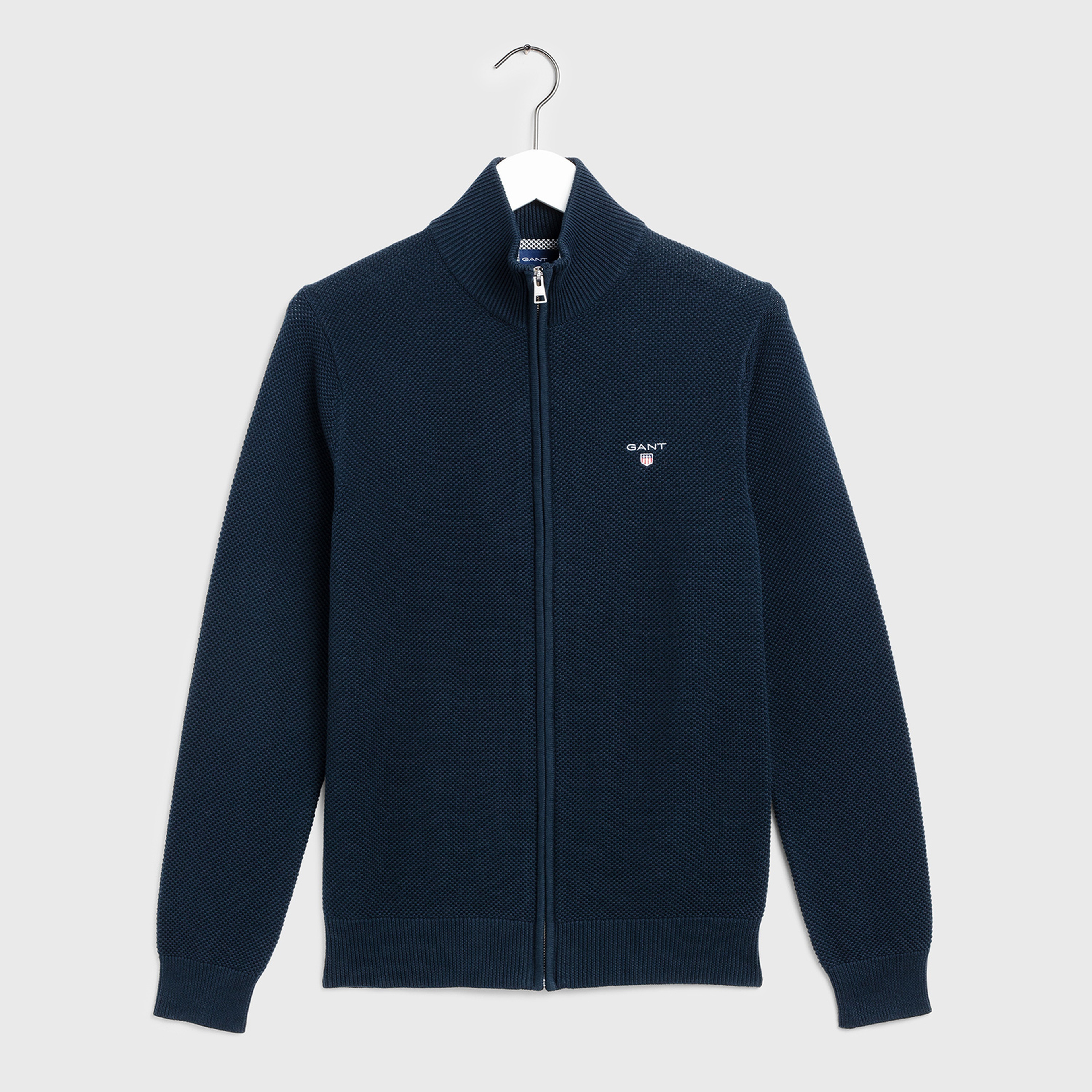 GANT Erkek Lacivert Regular Fit Triko Hırka