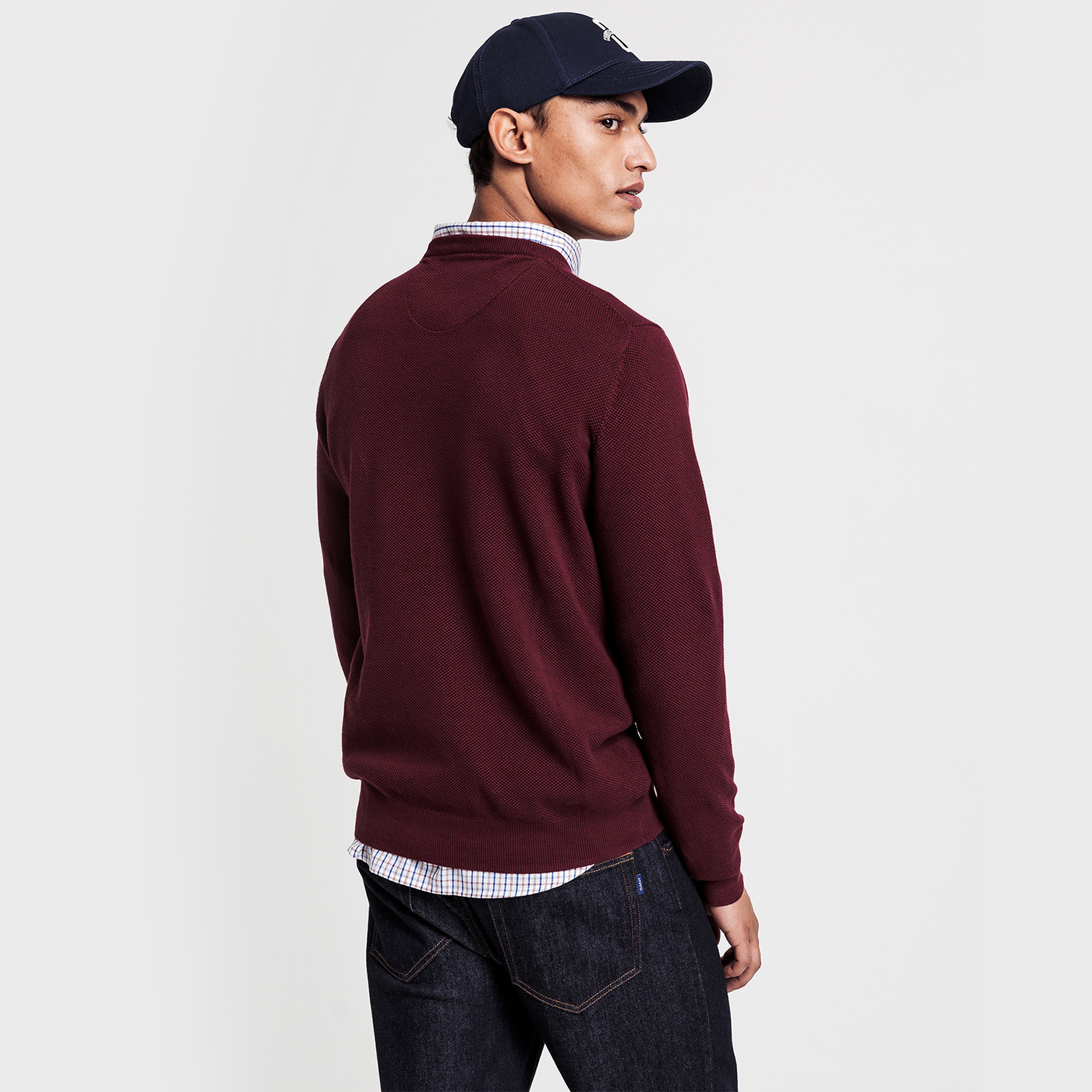 GANT Erkek Bordo Regular Fit Triko