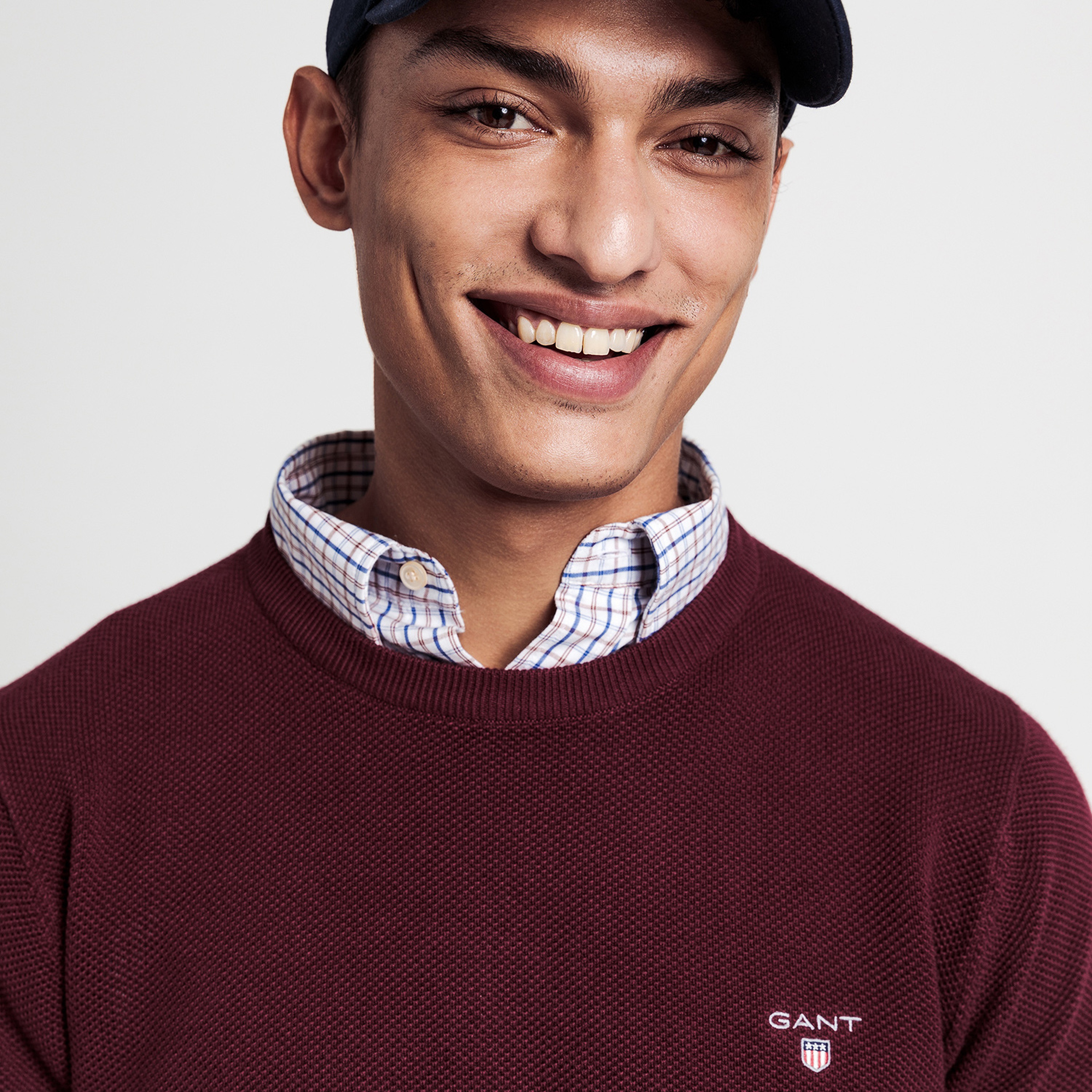 GANT Erkek Bordo Regular Fit Triko