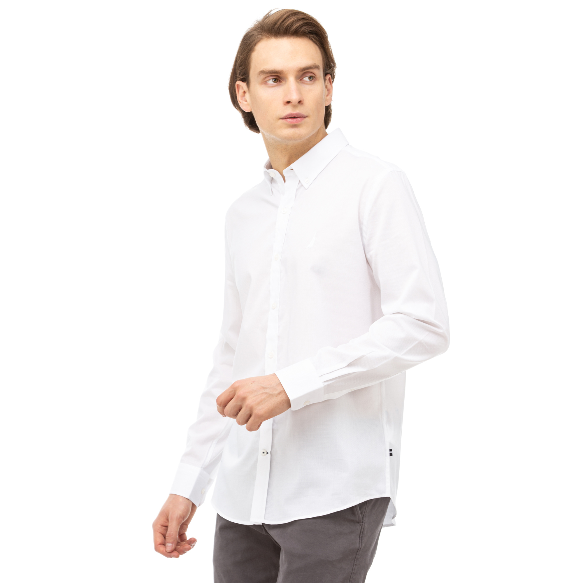 NAUTICA Erkek Beyaz Slim Fit Gömlek