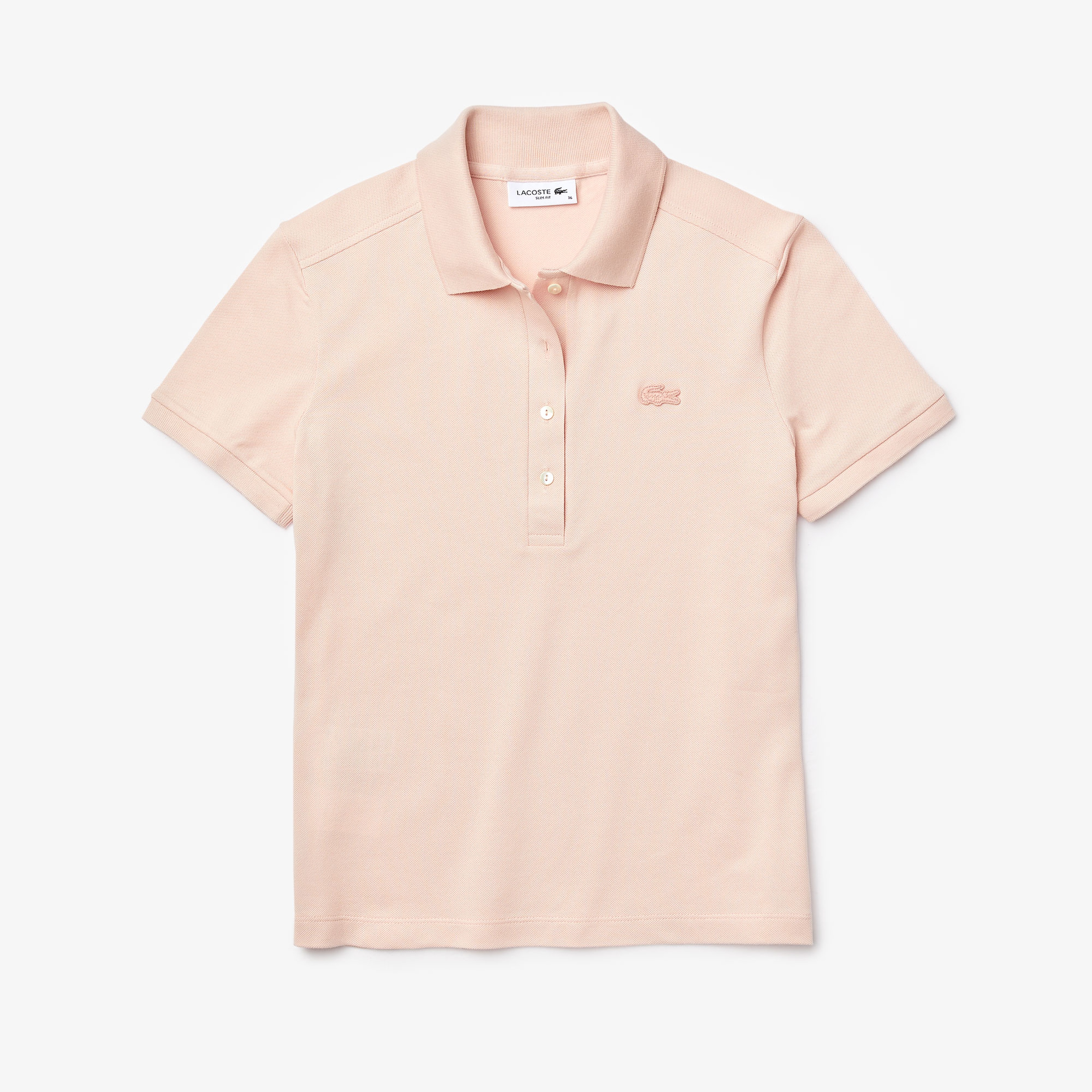 L.12.D Kadın Slim Fit Pembe Polo