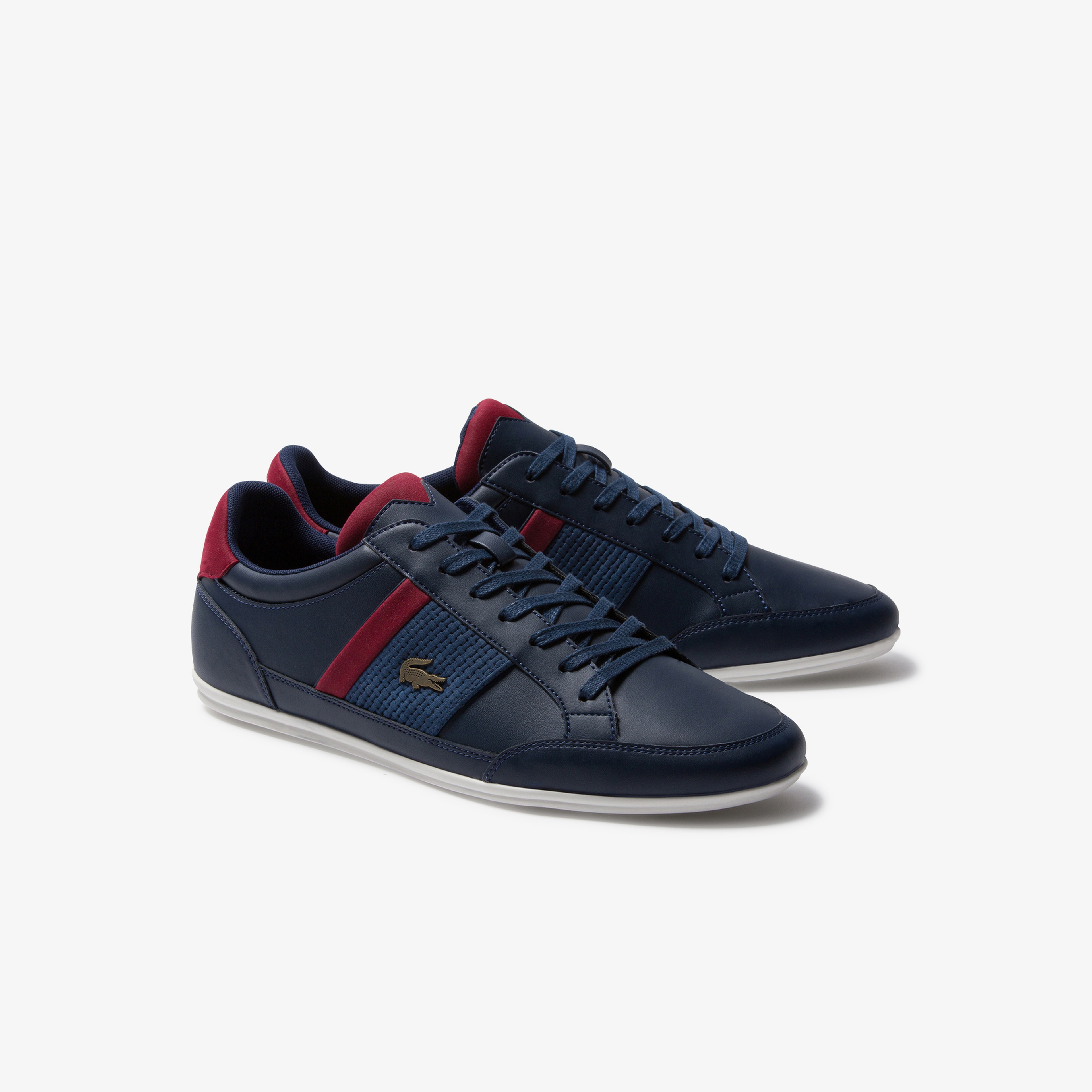 Lacoste Chaymon Erkek Lacivert - Koyu Kırmızı Günlük Ayakkabı