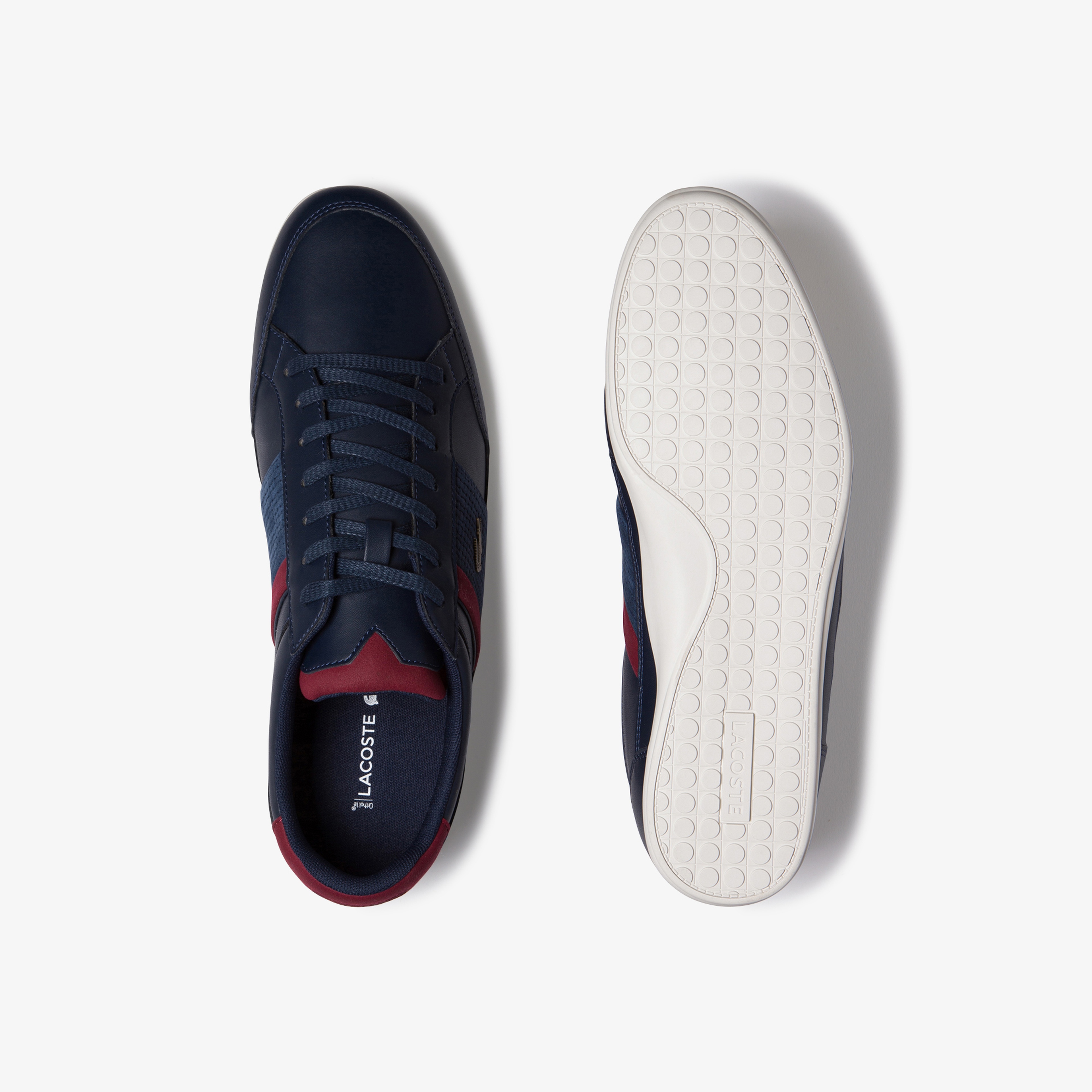 Lacoste Chaymon Erkek Lacivert - Koyu Kırmızı Günlük Ayakkabı