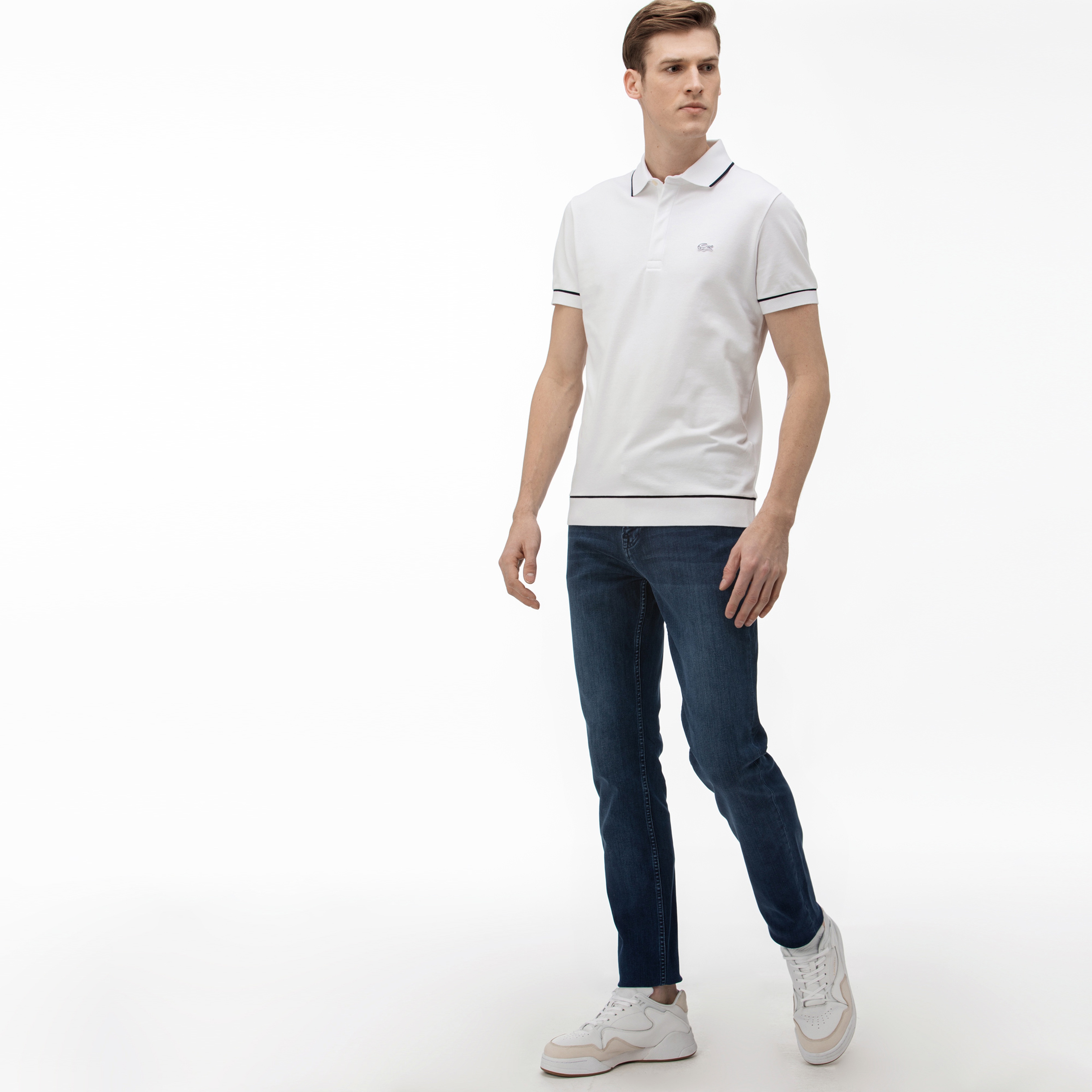 Lacoste Erkek Slim Fit Denim Lacivert Pantolon