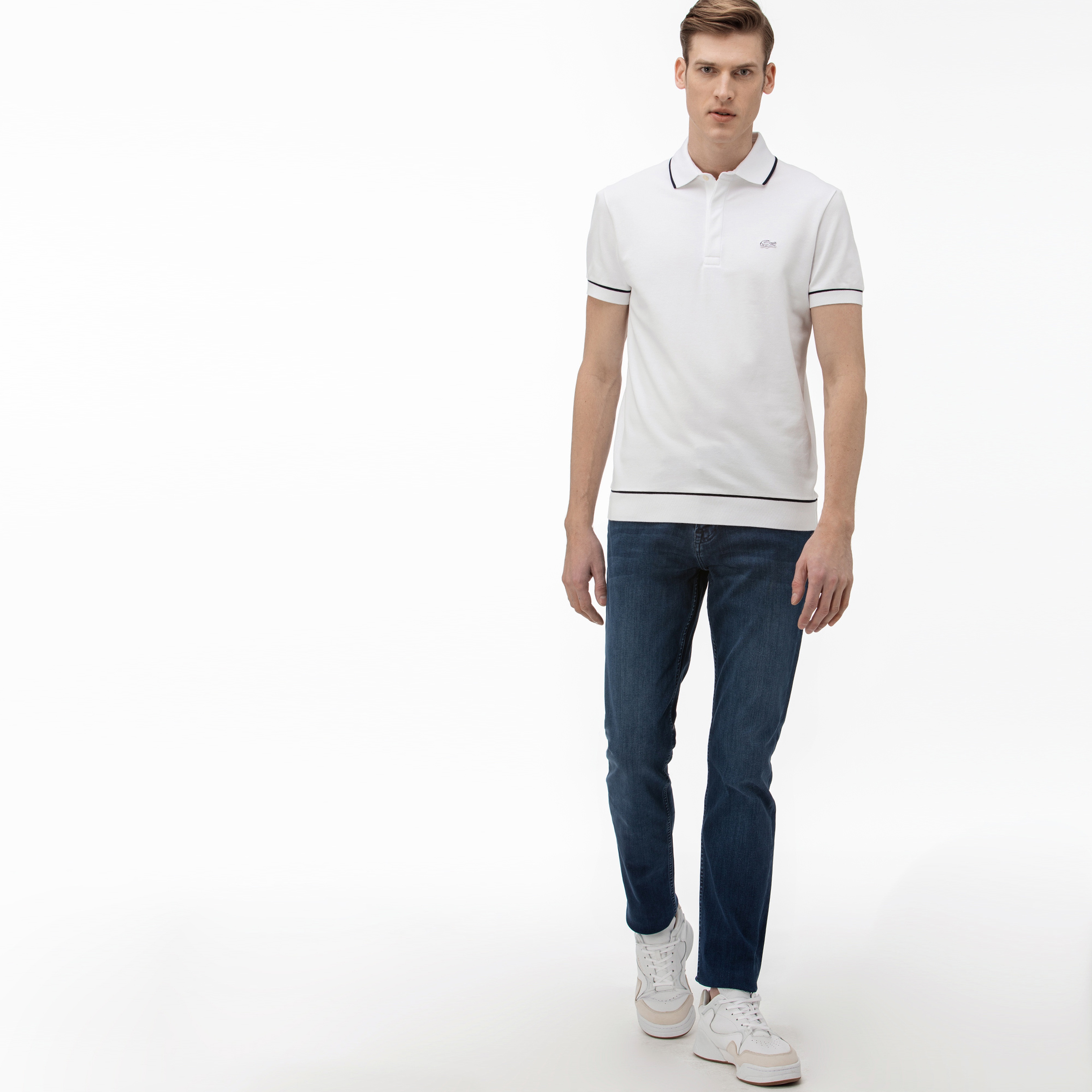 Lacoste Erkek Slim Fit Denim Lacivert Pantolon