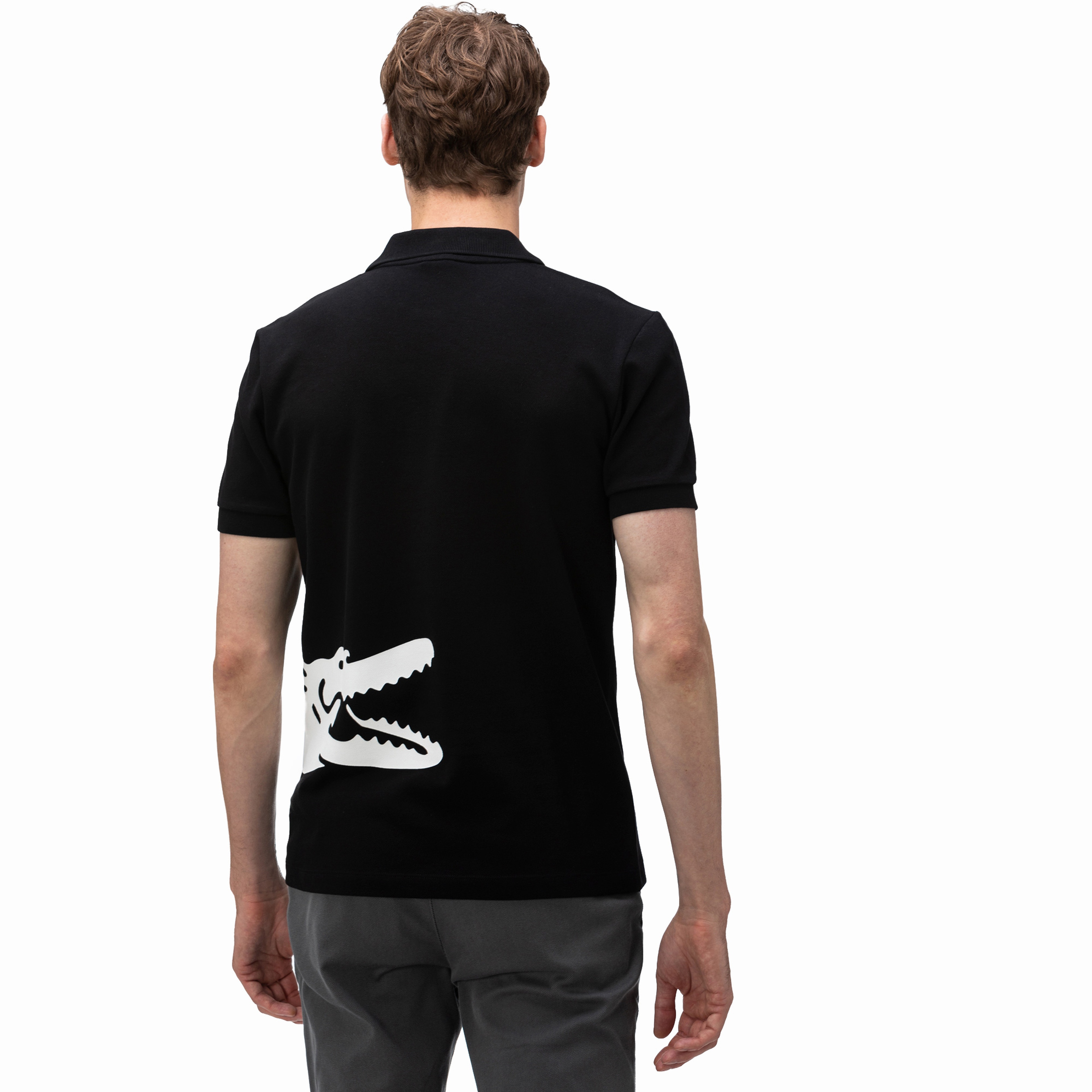 Lacoste Erkek Regular Fit Baskılı Siyah Polo