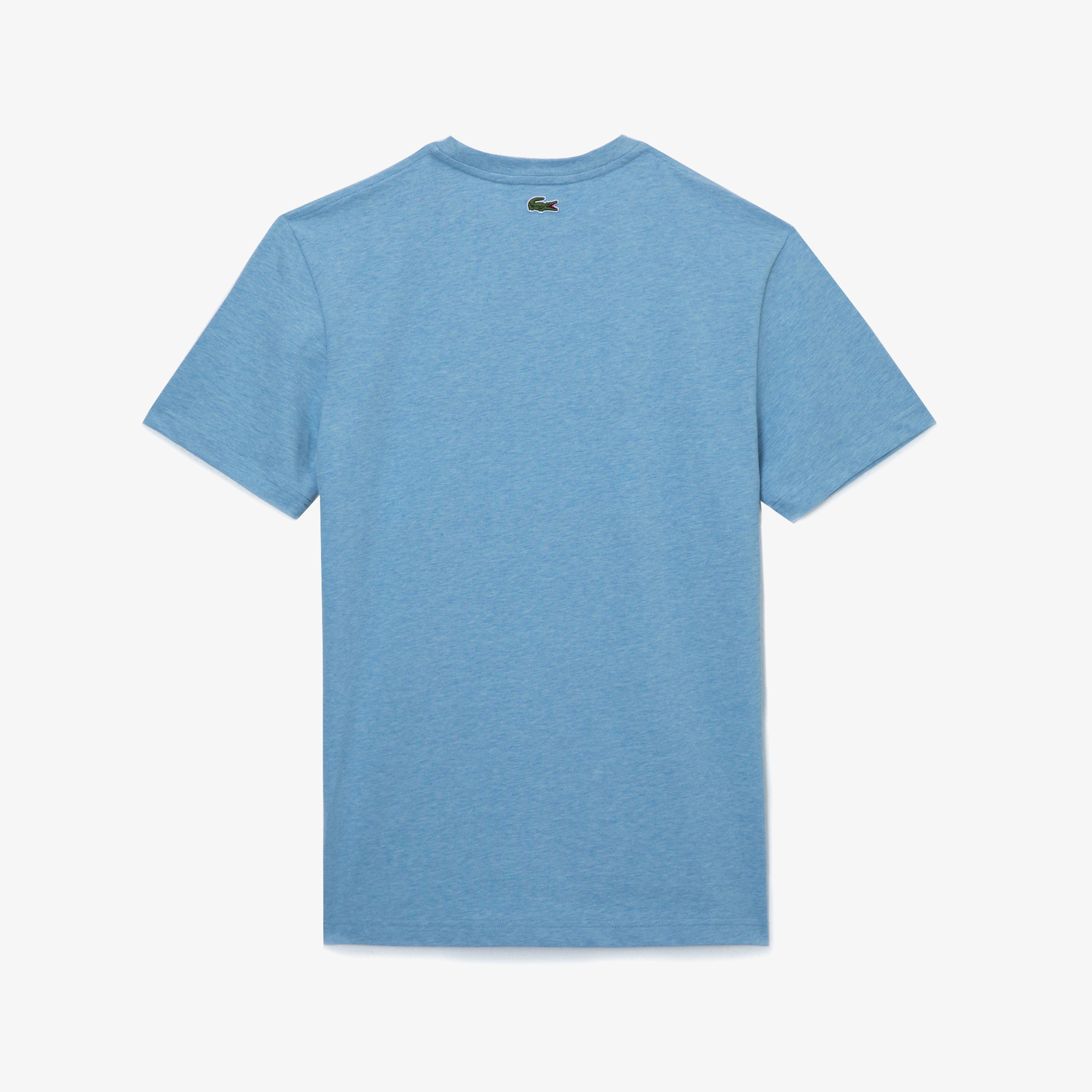 Lacoste Erkek Bisiklet Yaka Baskılı Blok Desenli Mavi T-Shirt