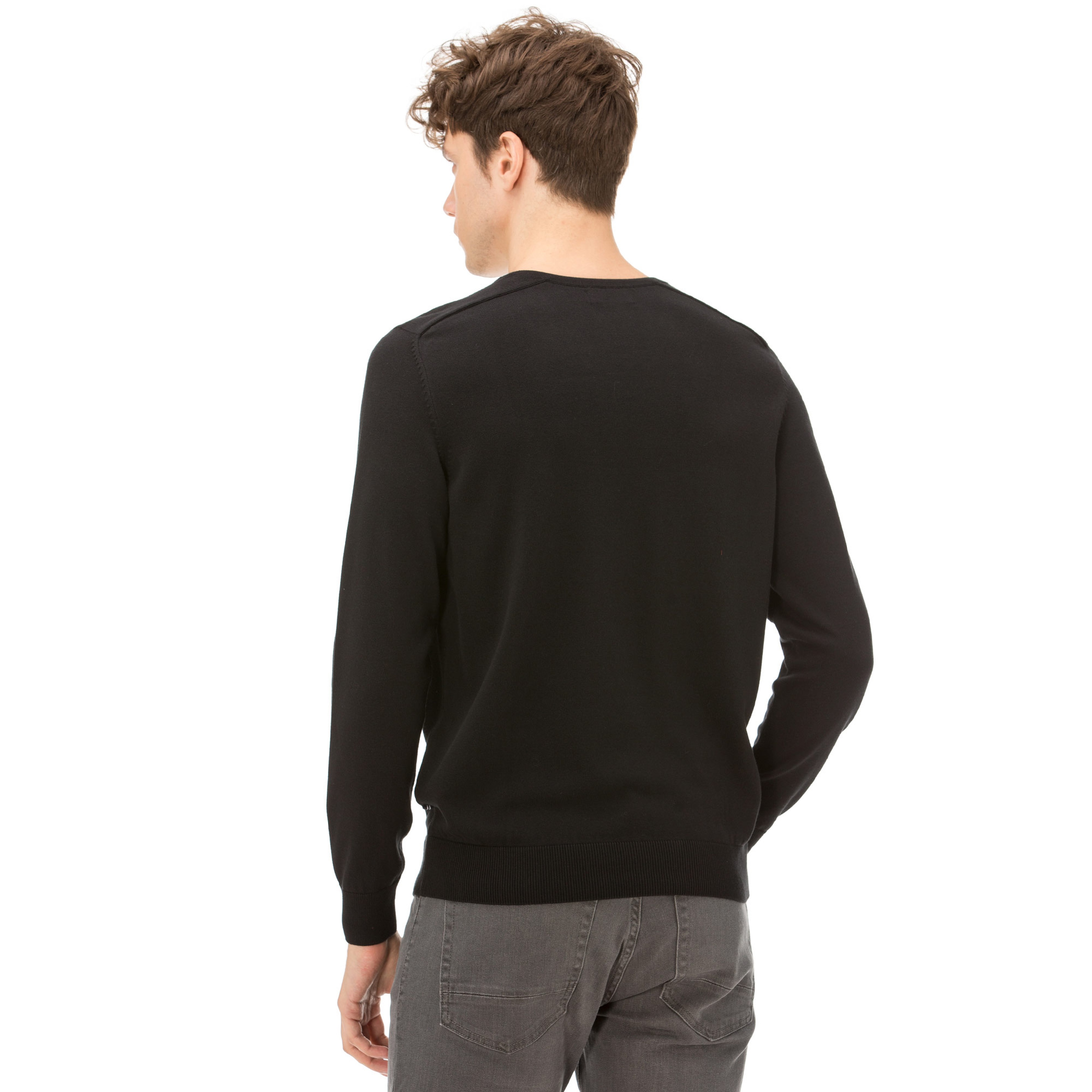 Nautica Uzun Kollu Düz Siyah Erkek Triko