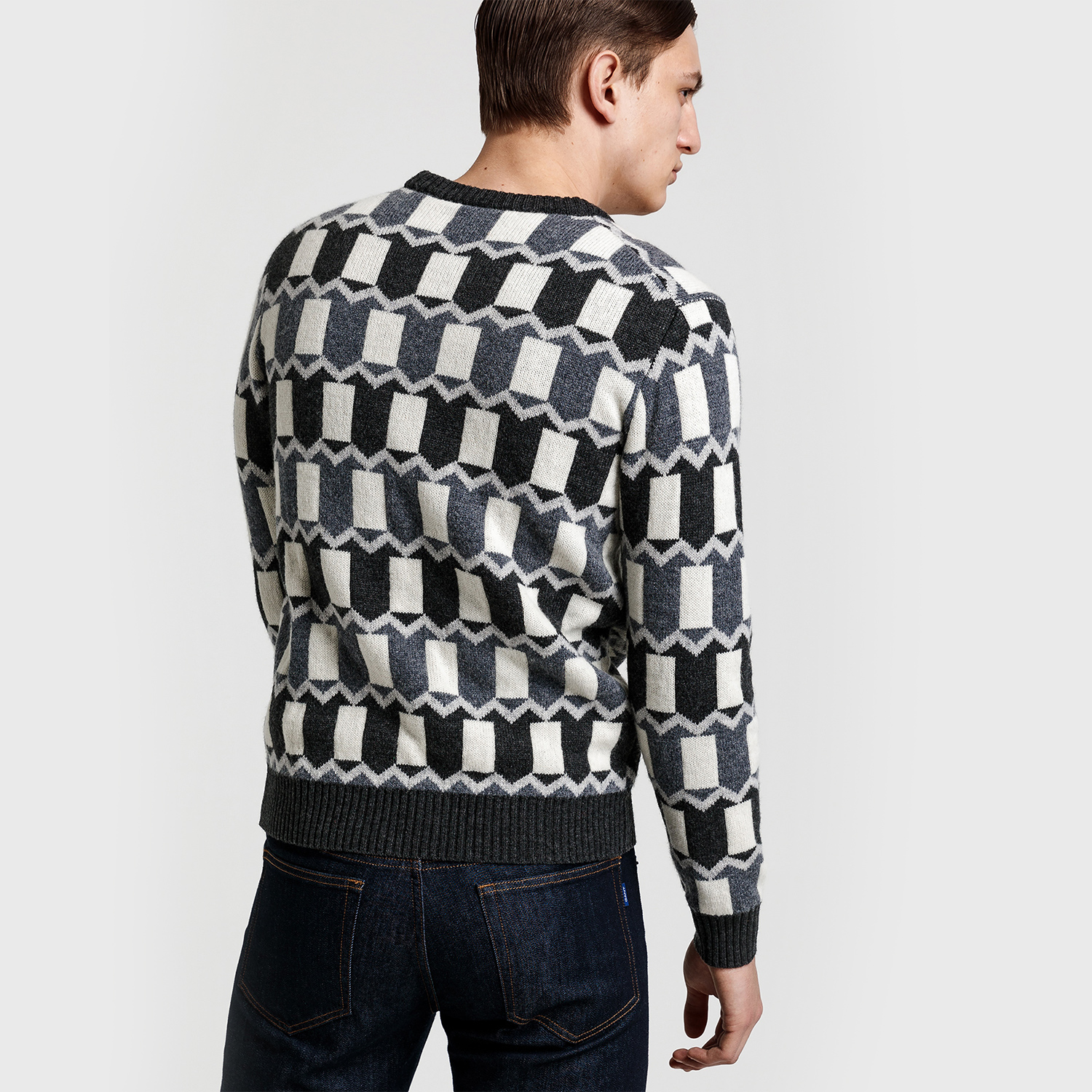 GANT Erkek Siyah Bisiklet Yaka Kazak