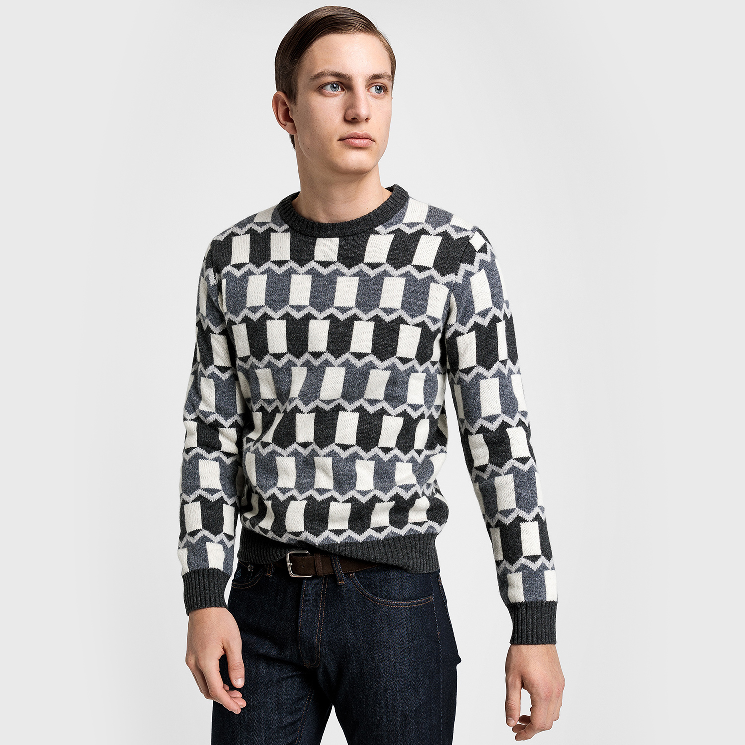 GANT Erkek Siyah Bisiklet Yaka Kazak