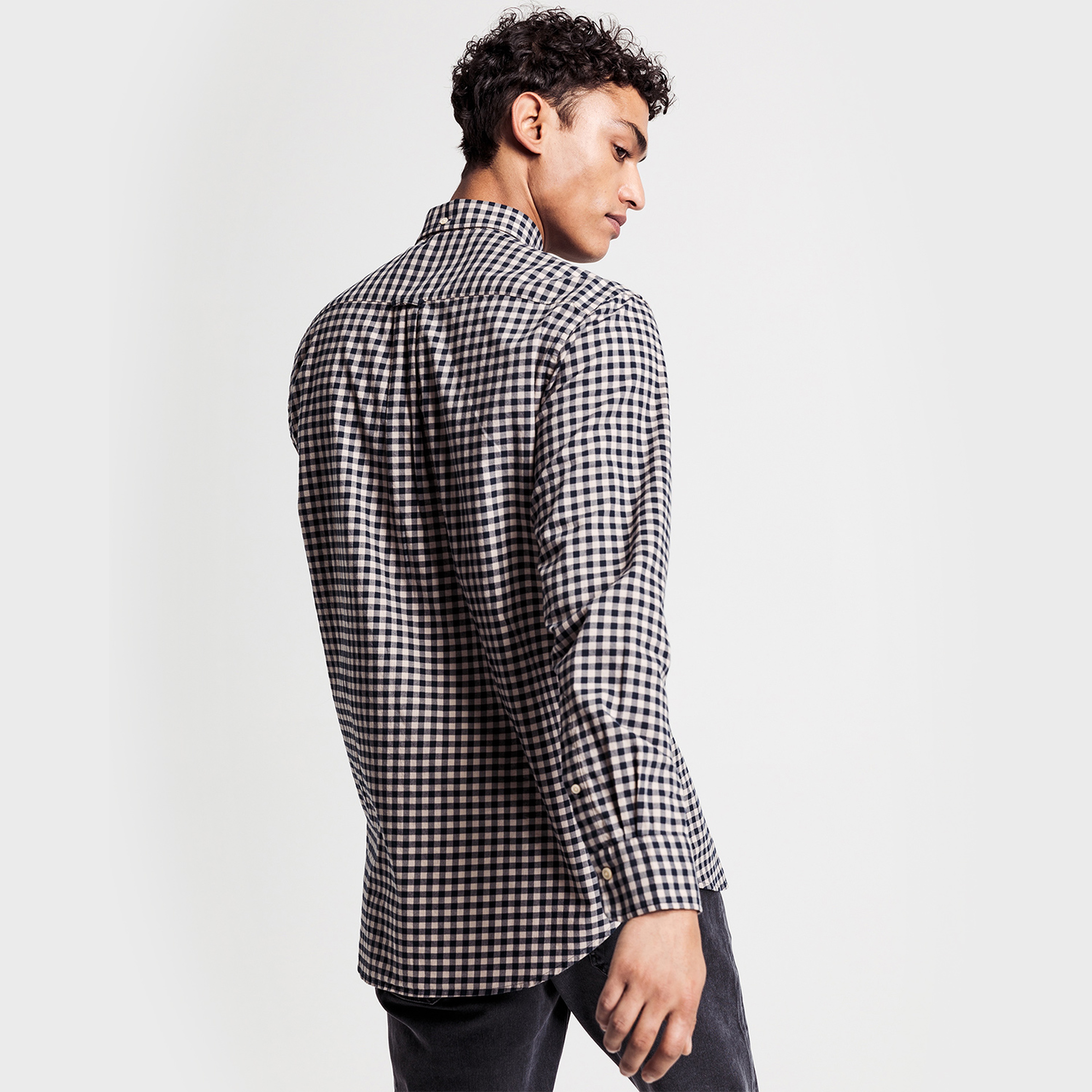 Gant Erkek Lacivert Kareli Regular Gömlek