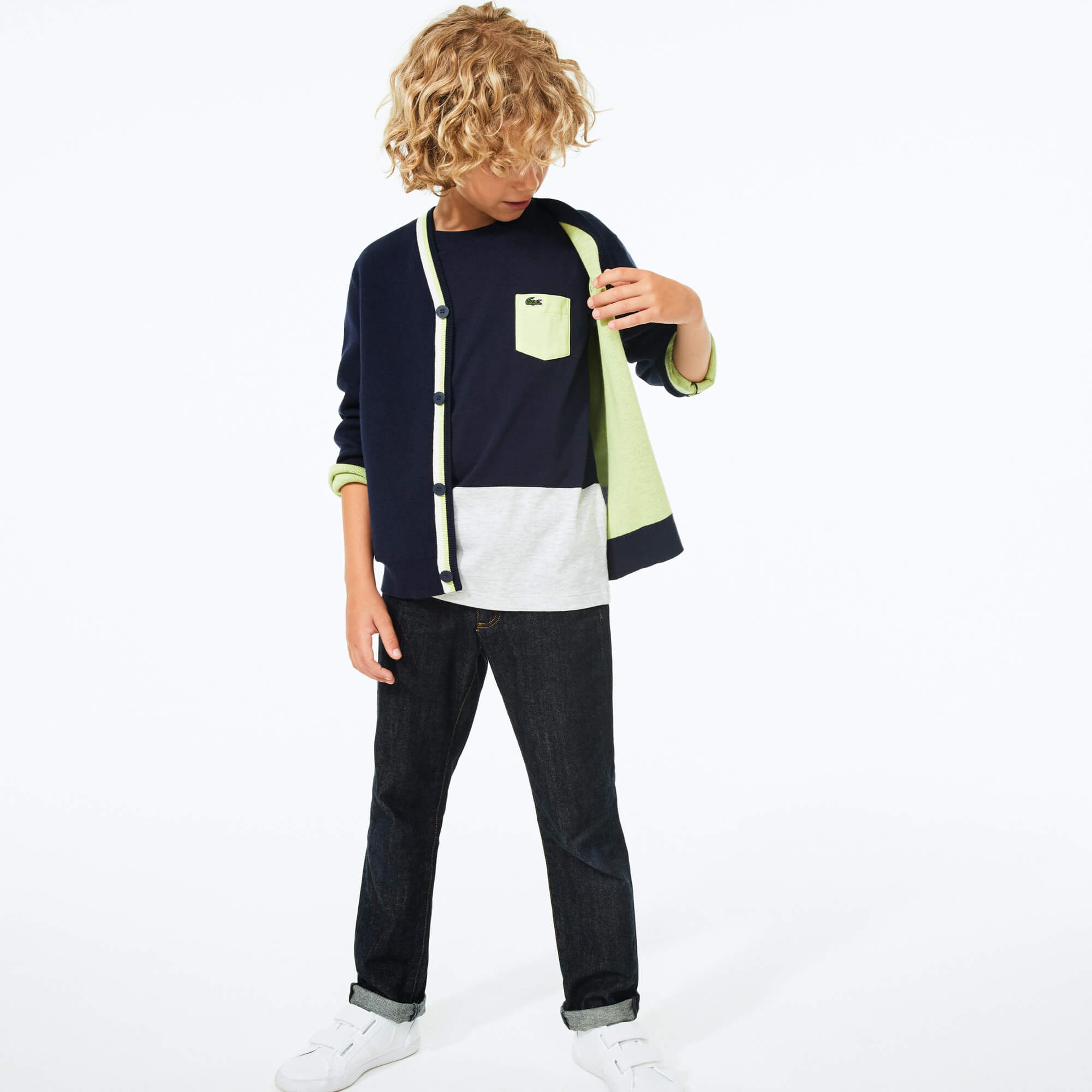 Lacoste Çocuk Lacivert Hırka