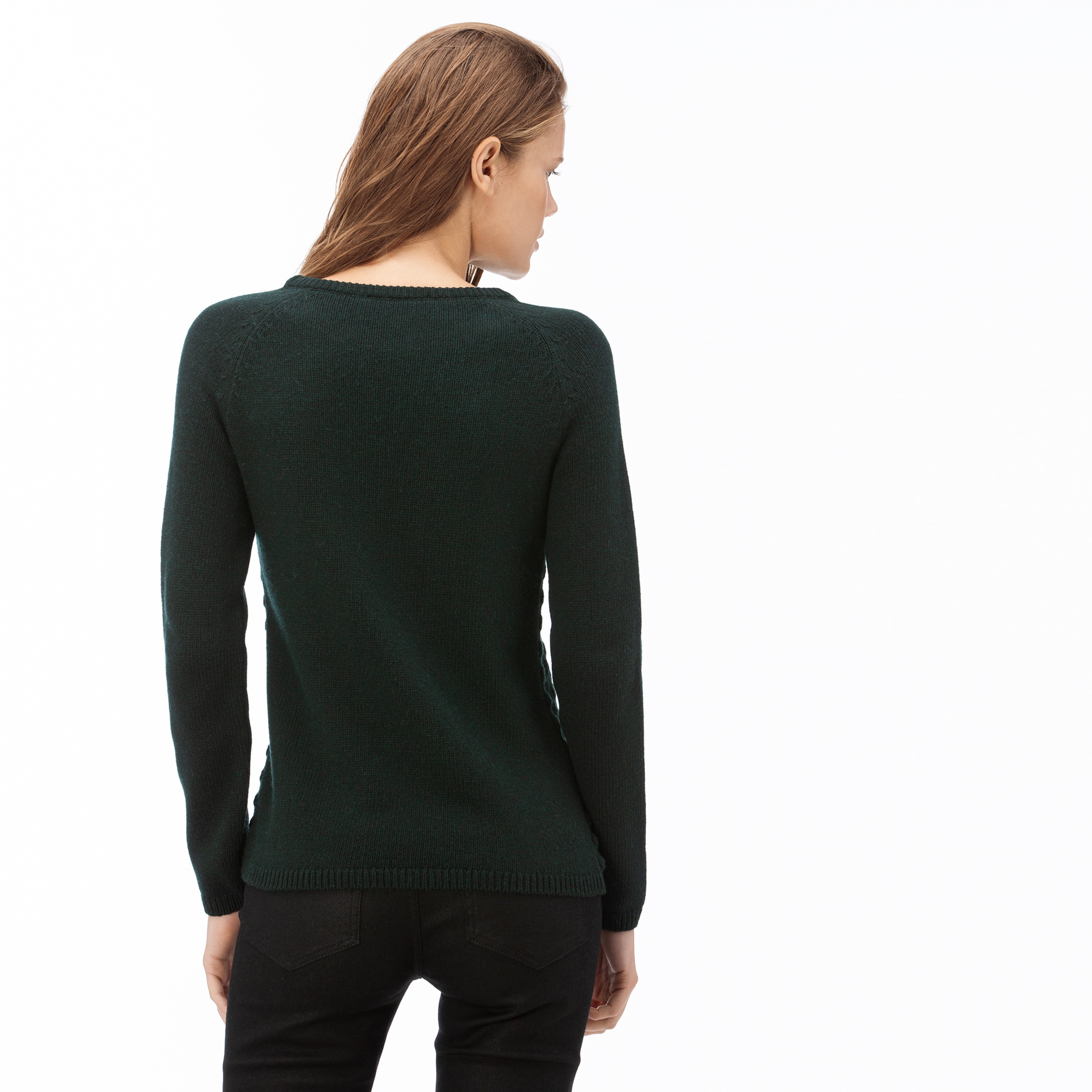 Lacoste Kadın Yeşil Triko Kazak