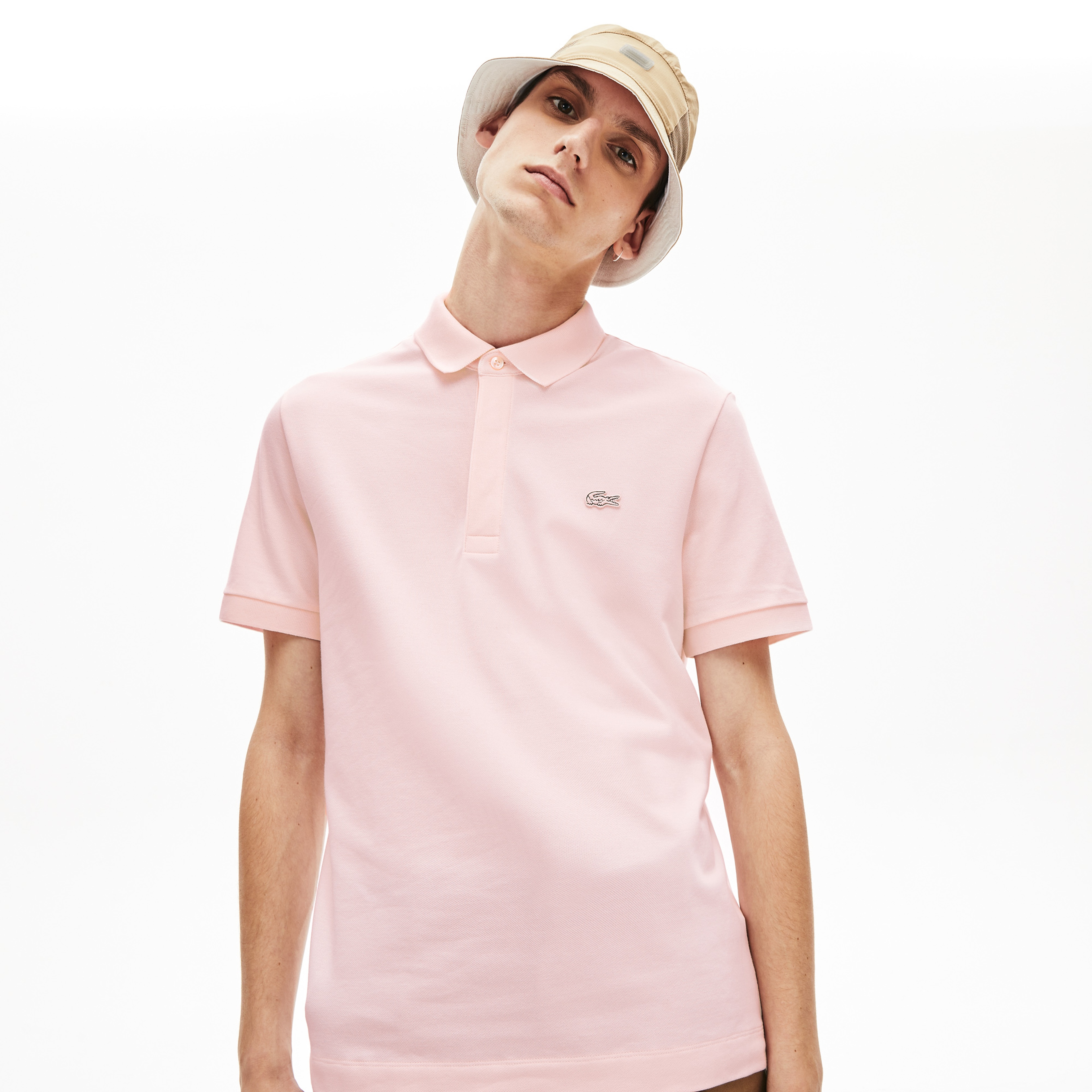 Erkek Regular Fit Pembe Paris Polo
